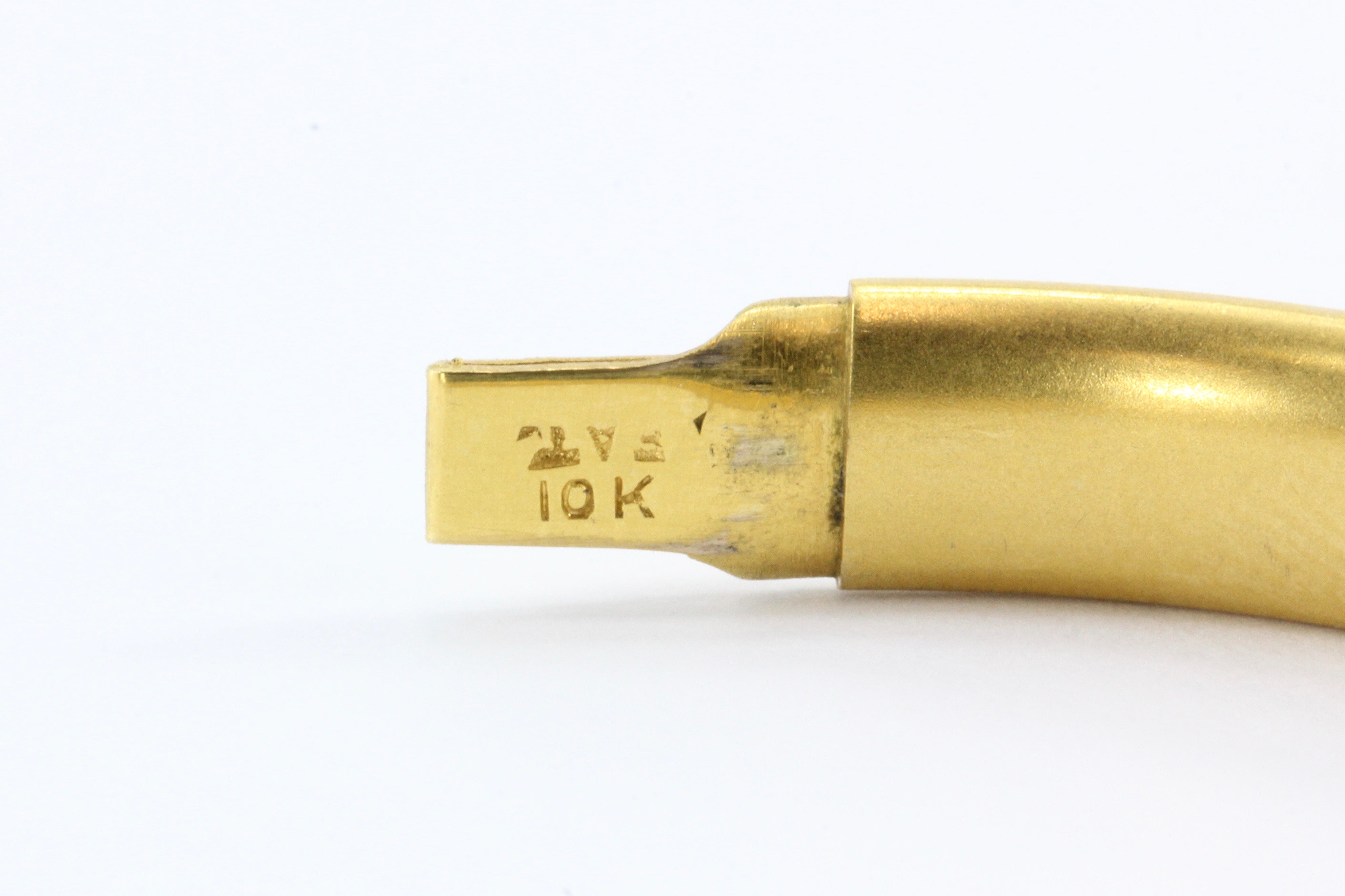 Victorian 10K Gold Old Mine Diamond Star Burst Bangle Bracelet c.1890 - Queen May