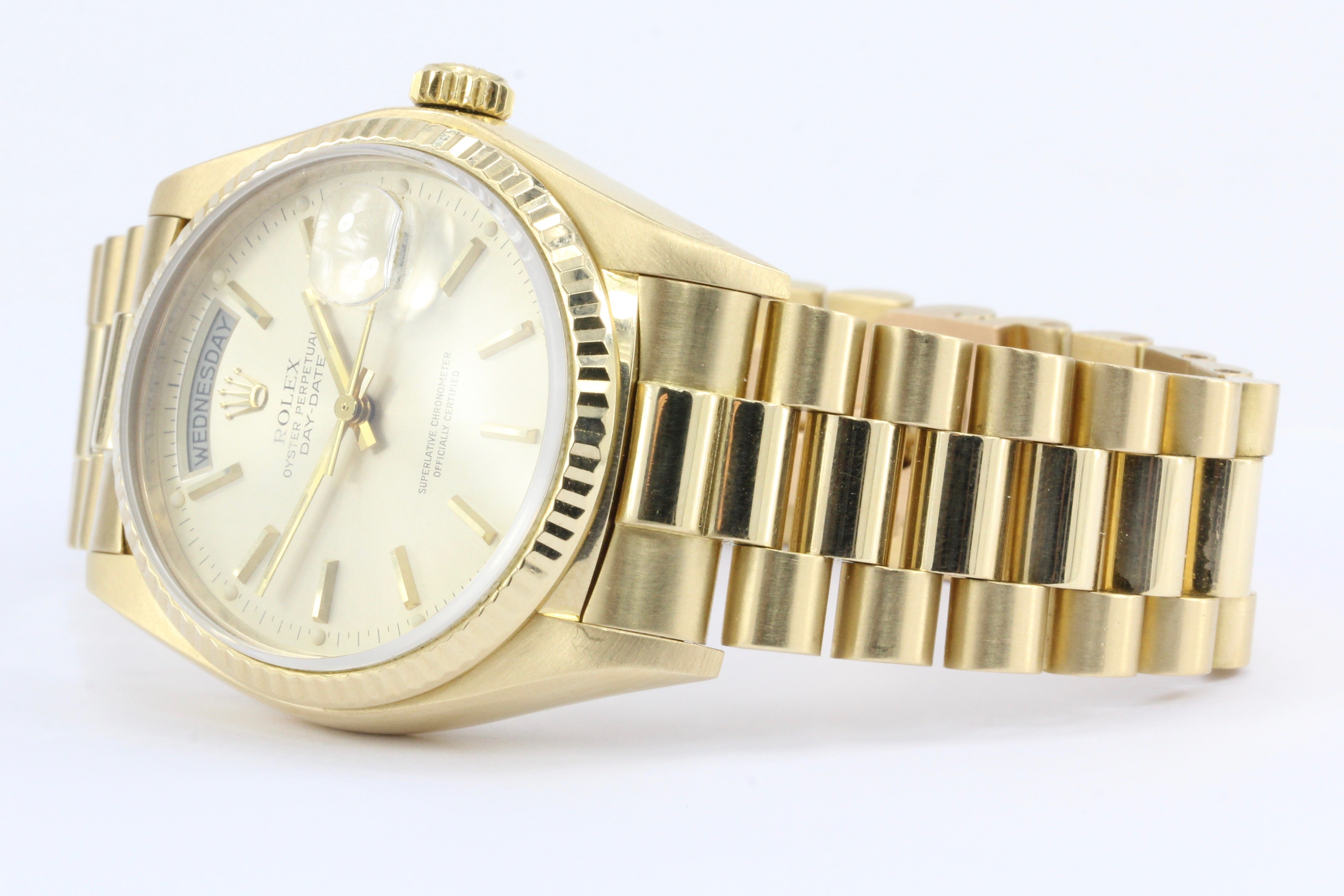 Rolex President 18k Gold Day Date Reference 18038 - Queen May