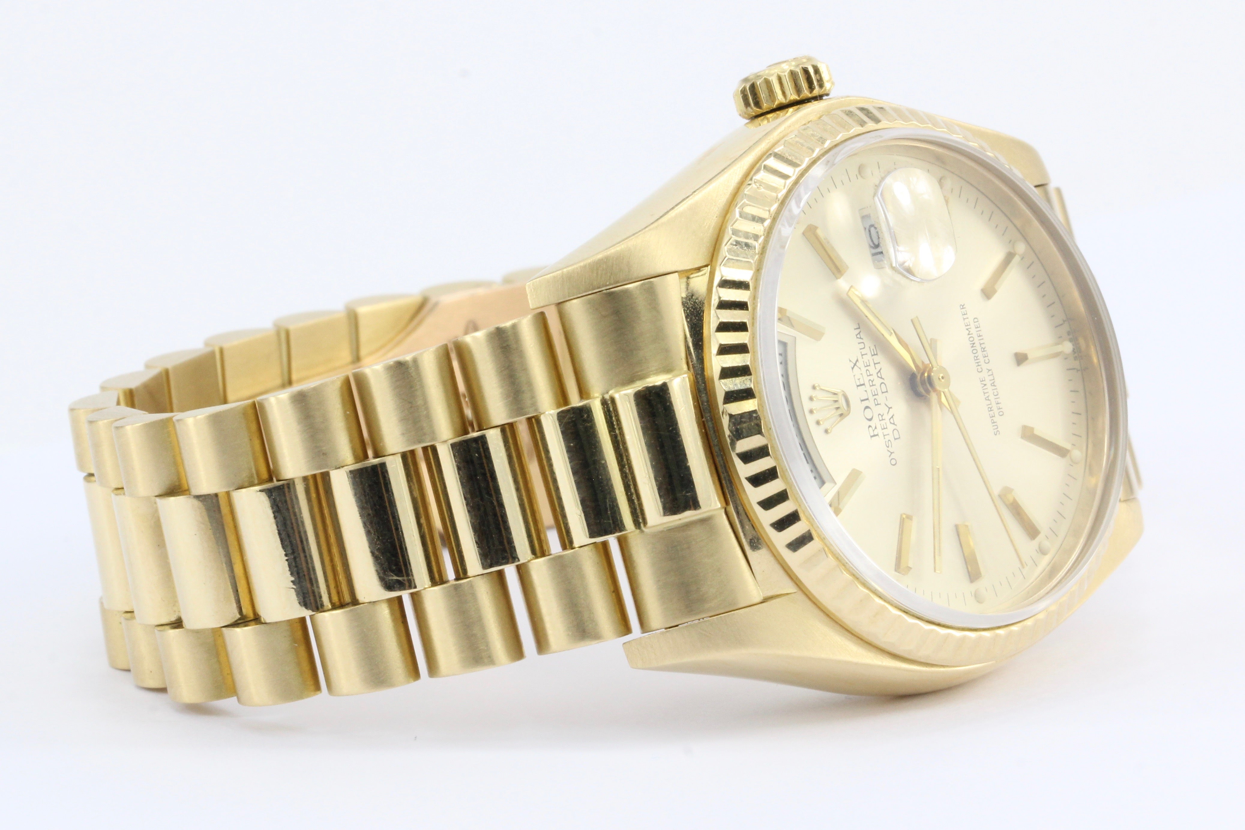 Rolex President 18k Gold Day Date Reference 18038 - Queen May
