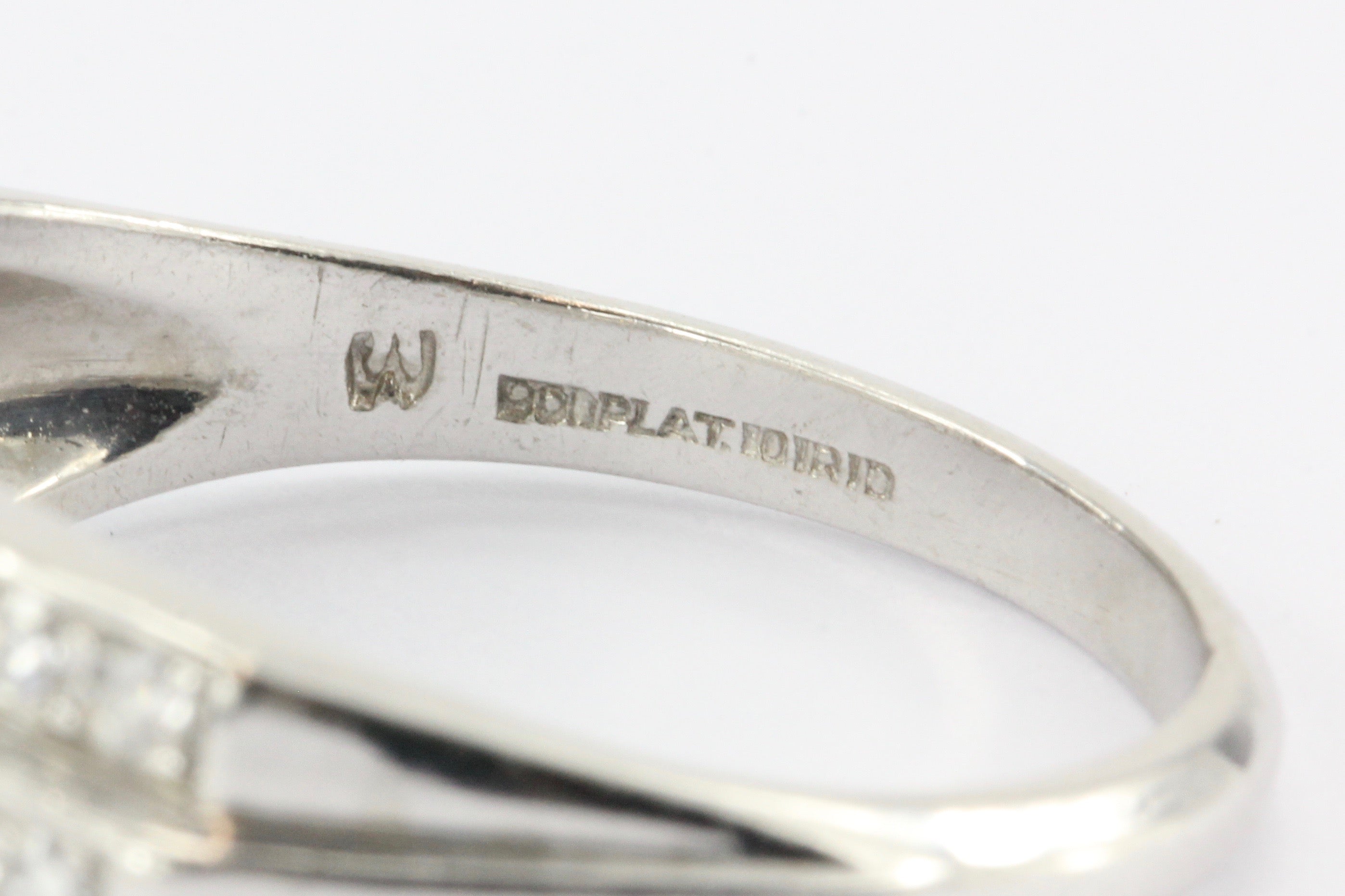Art Deco Platinum Triple Row Diamond Ring Band c.1930's Whitehouse Bros. - Queen May