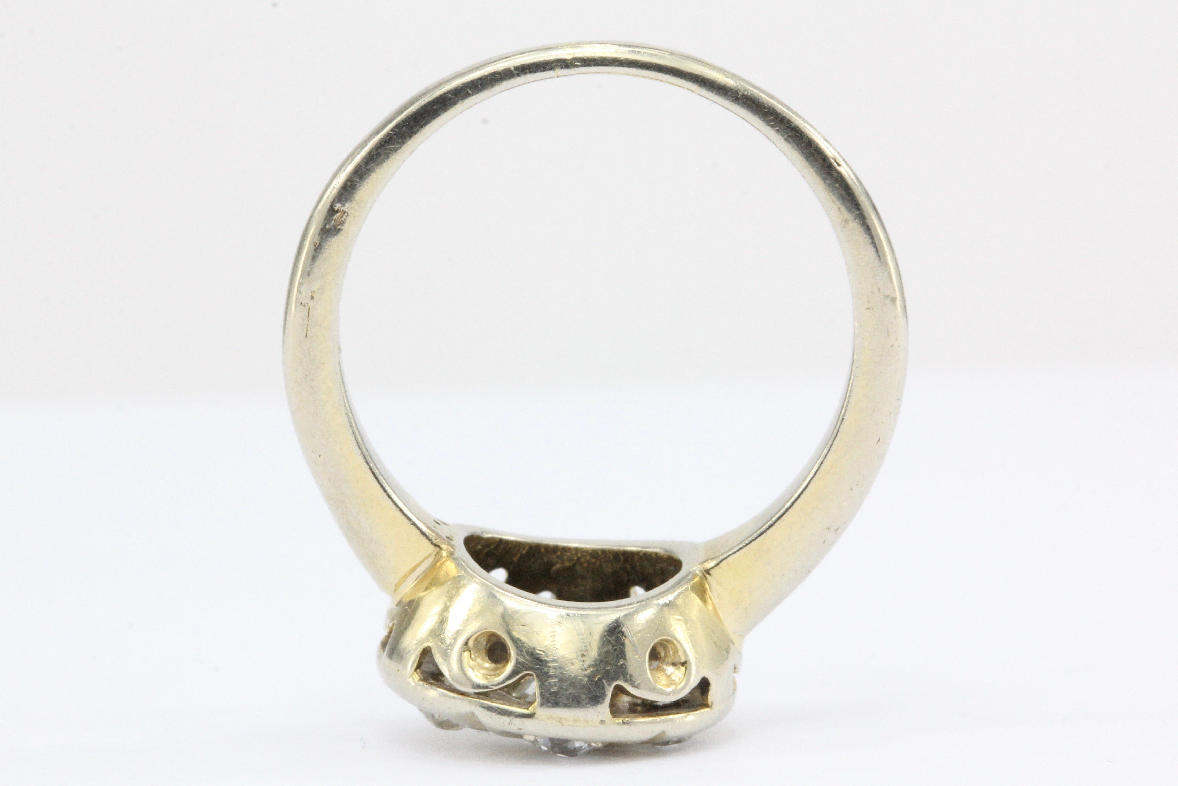 Art Deco 14K Gold Old European Cut Diamond Engagement Ring c. 1920's - Queen May