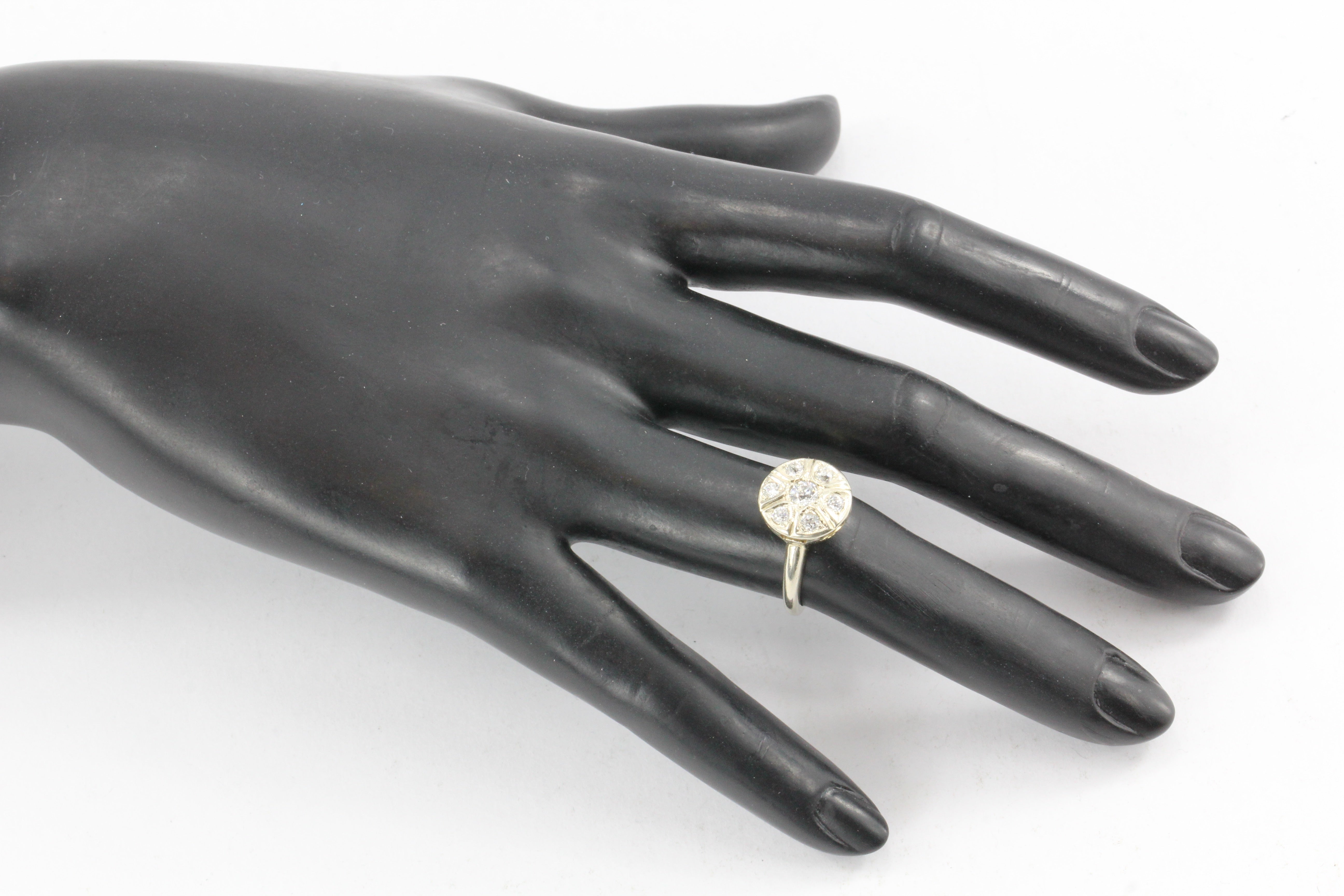 Art Deco 14K Gold Old European Cut Diamond Engagement Ring c. 1920's - Queen May