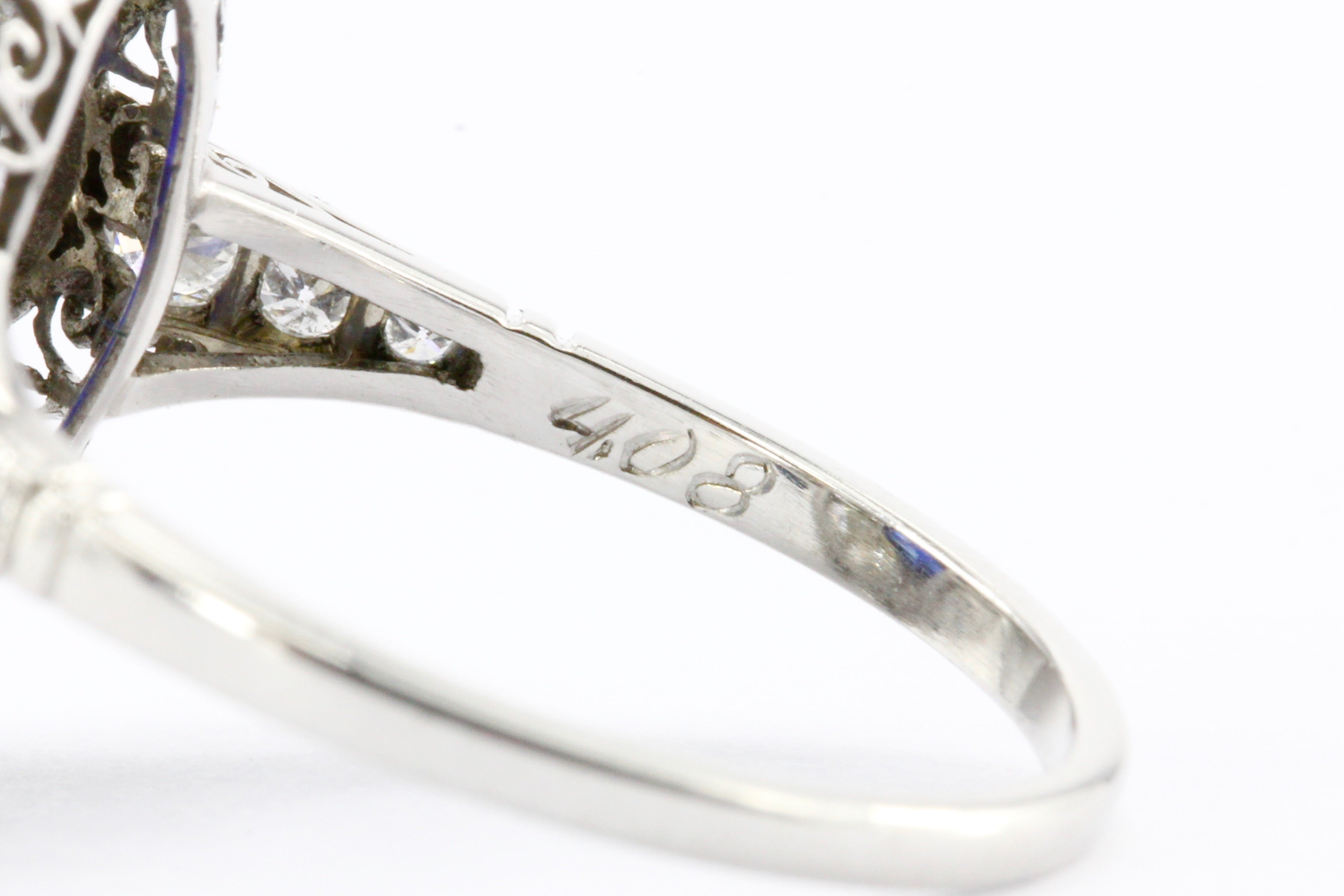 GIA Certified Natural No Treatment 4.08ct Sapphire in a Platinum & Diamond Setting - Queen May