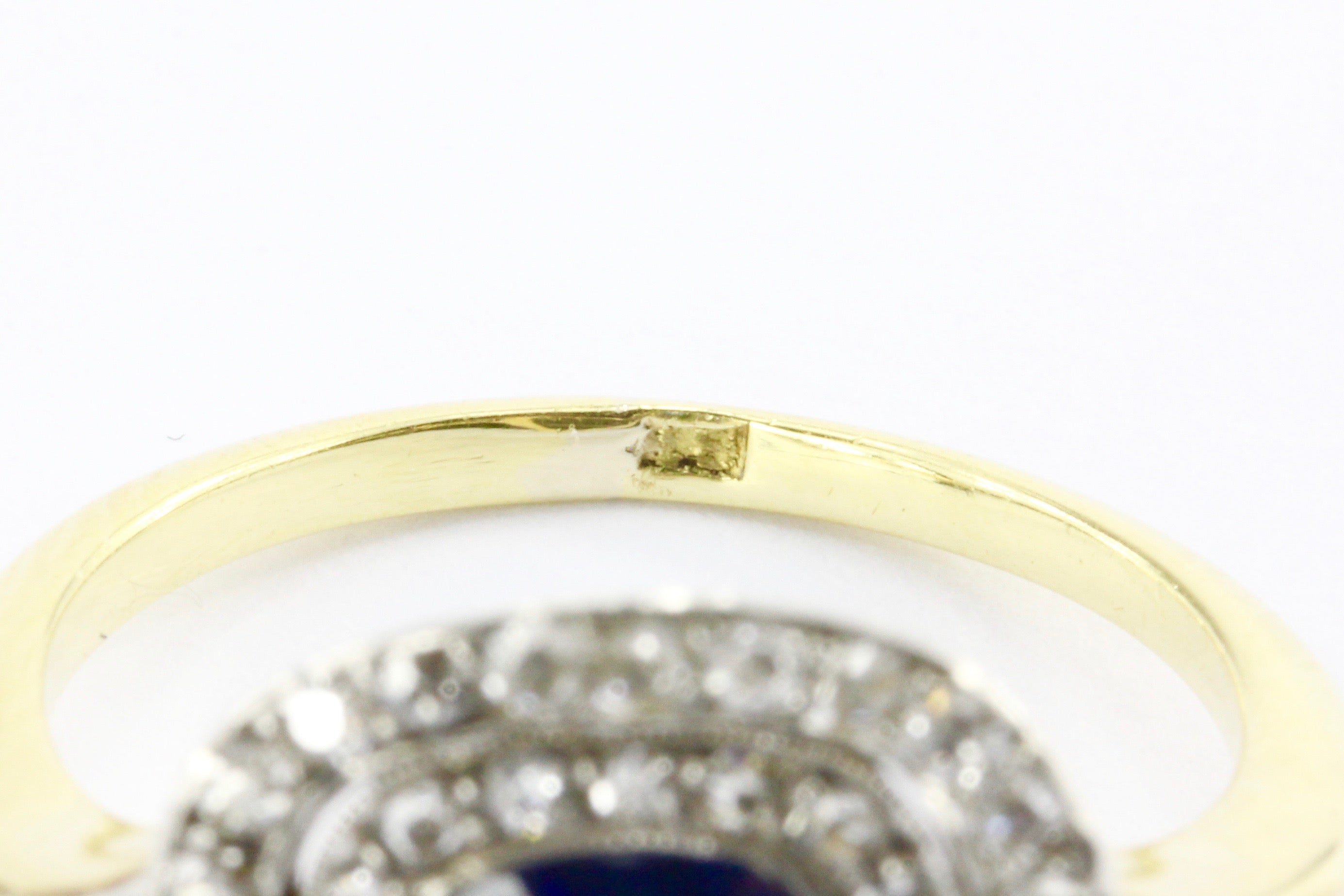 GIA Certified Edwardian 18k Natural No Treatment 1.75 Carat Australian Sapphire & Diamond Ring - Queen May