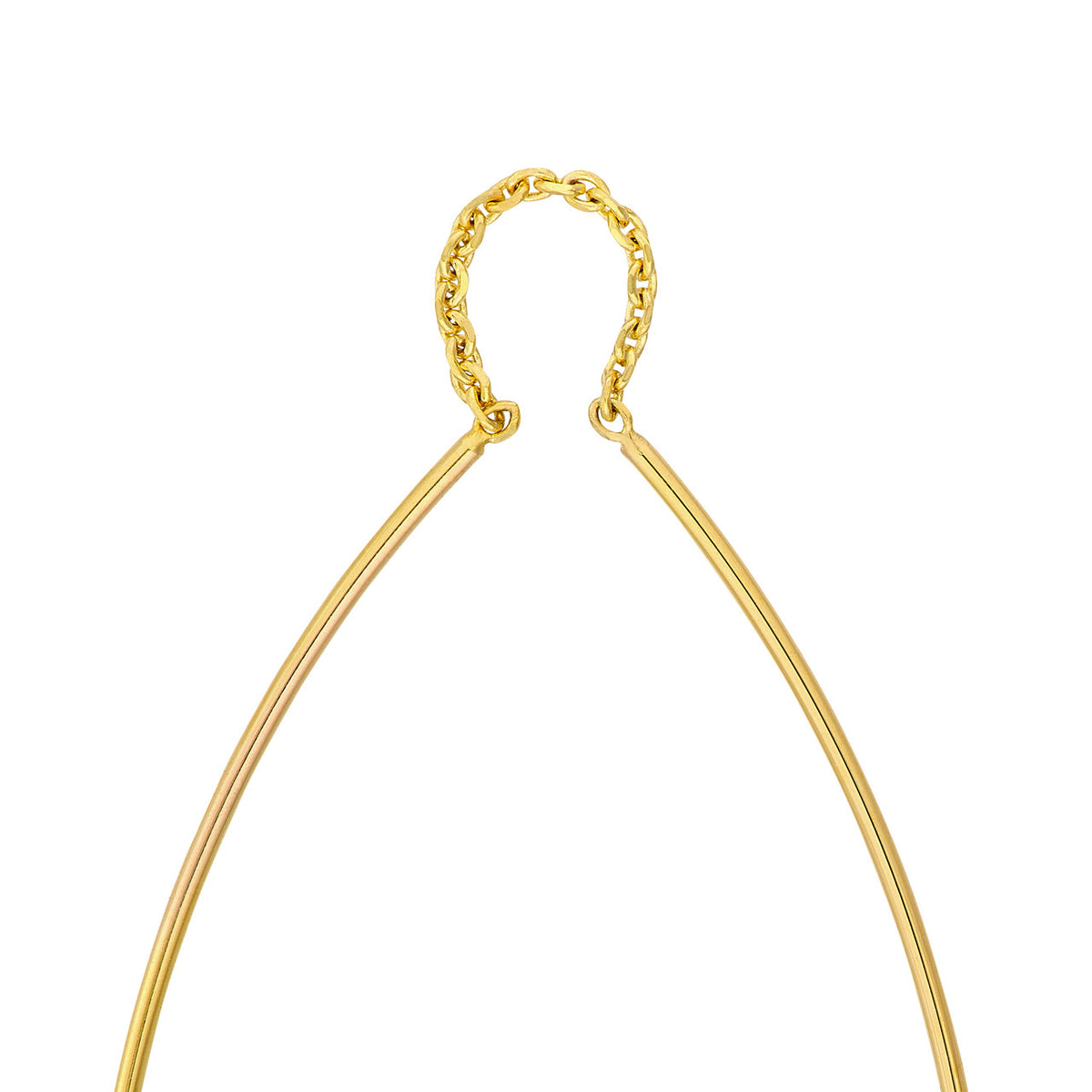 14K Yellow or White Gold Curved Wire Threader Earrings - Queen May