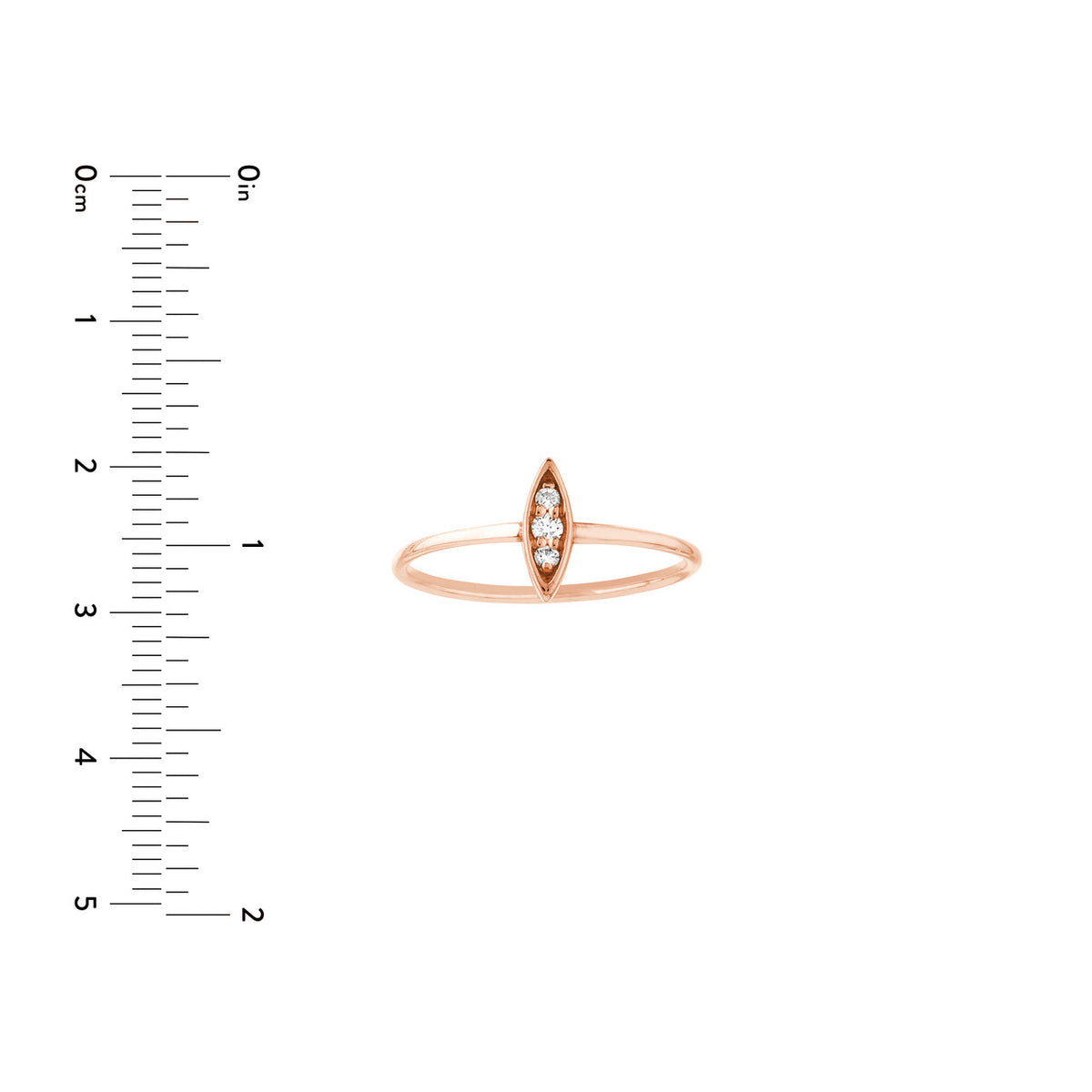 14K White, Yellow or Rose Gold Diamond Marquise Shape Ring - Queen May