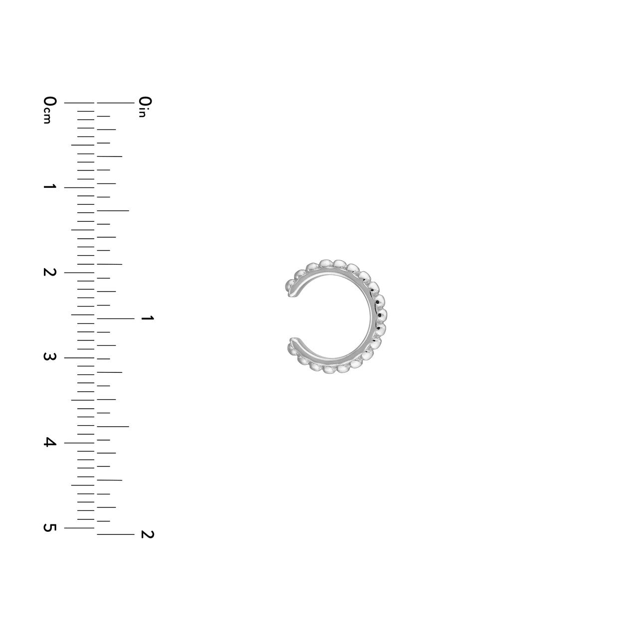 14K Gold Bead Design Ear Cuff - Queen May