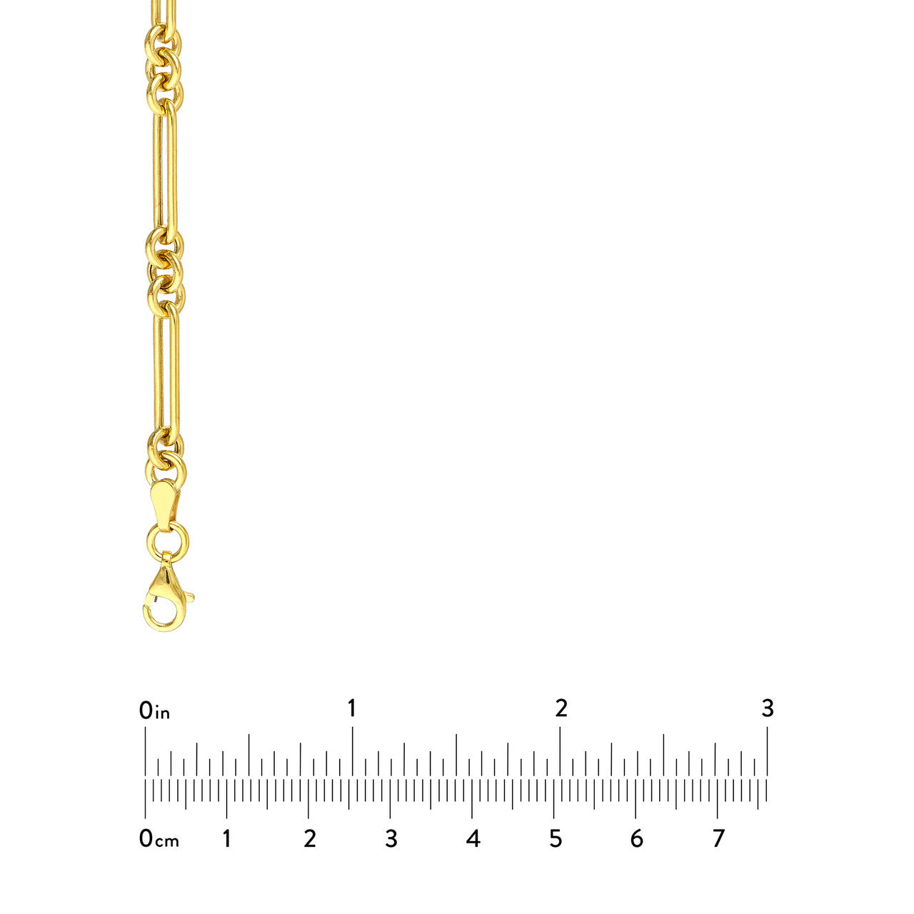 14K Yellow Gold Hollow Fancy Rounded Paperclip Link Chain Necklace - Queen May