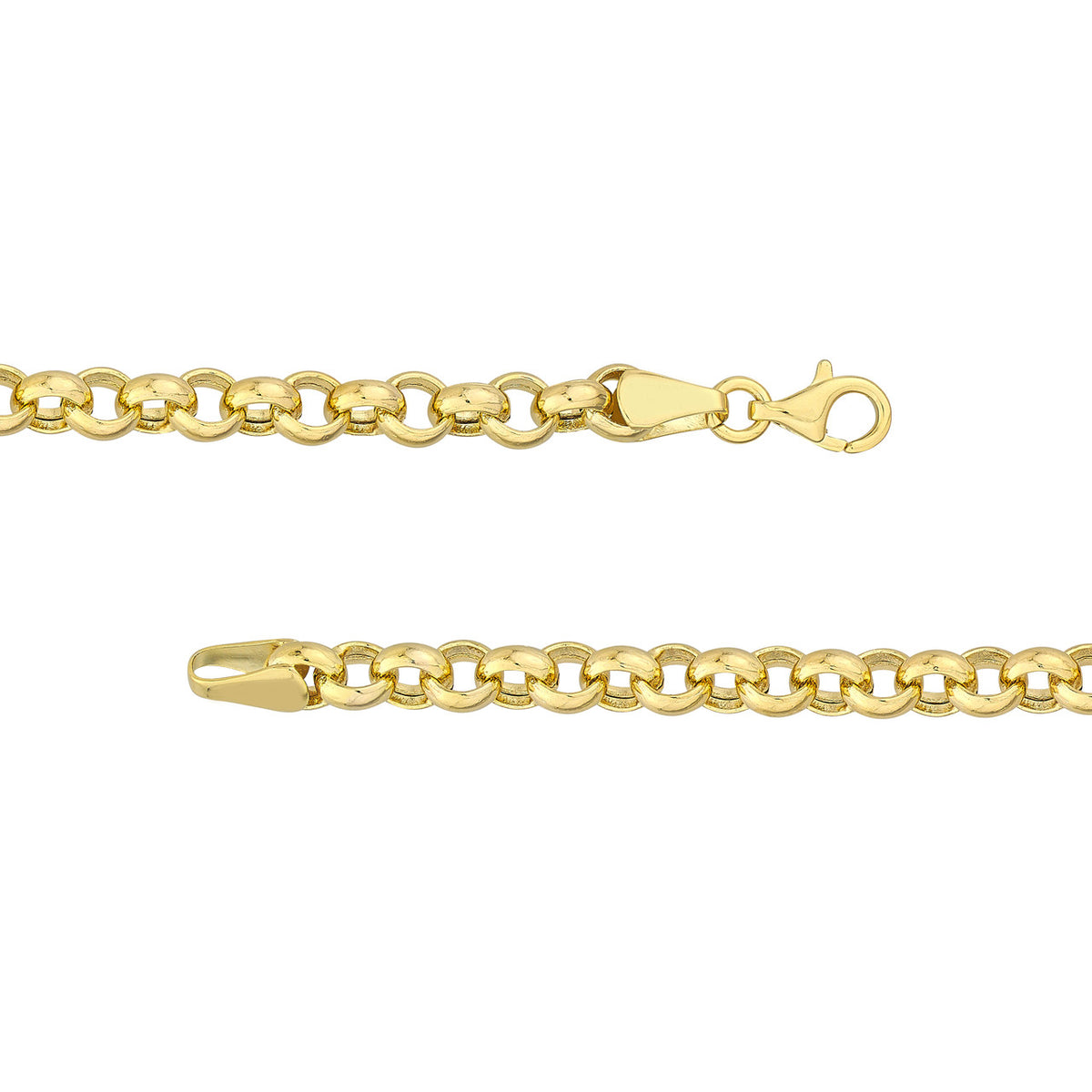 14K Yellow Gold 5.2mm Rolo Chain Bracelet - Queen May