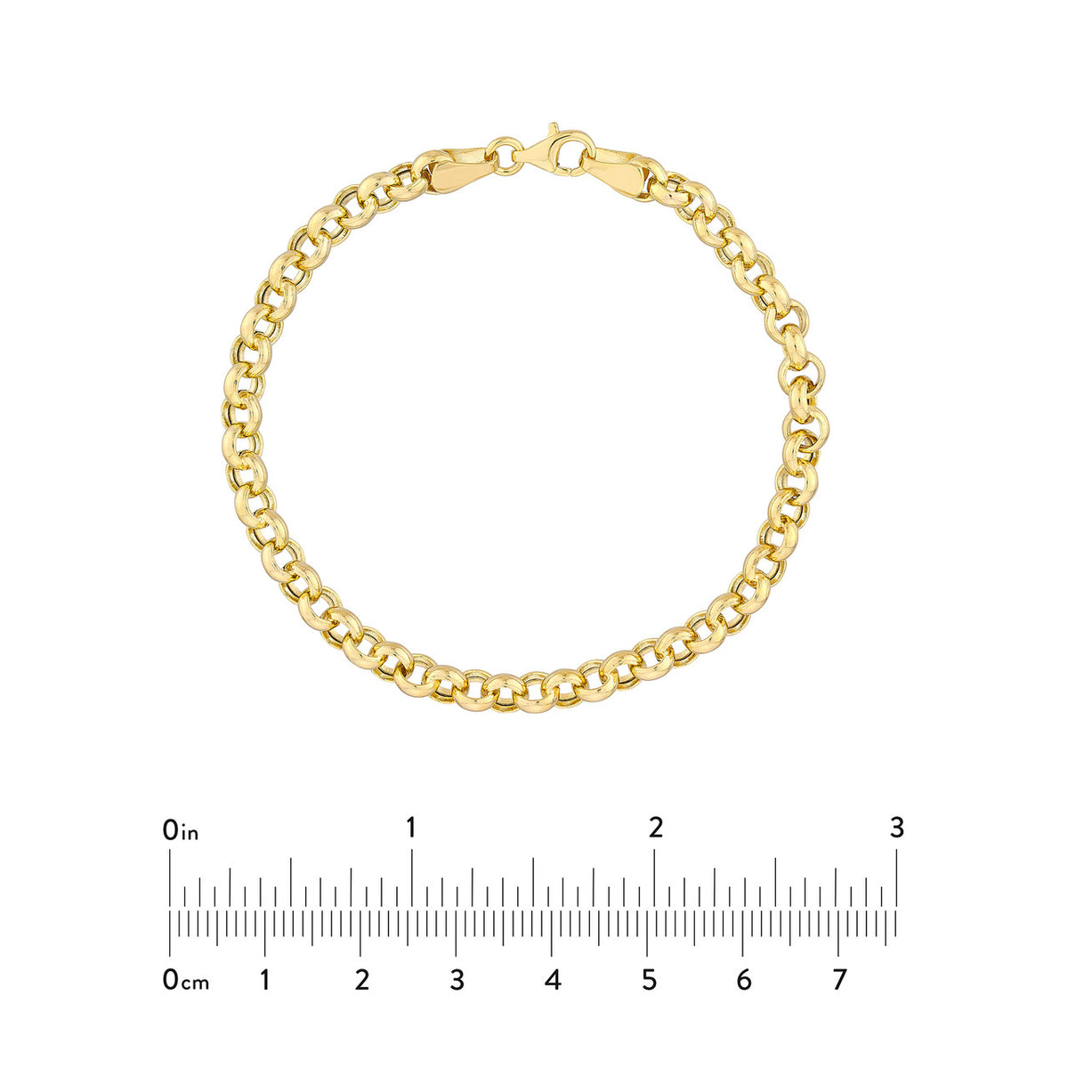 14K Yellow Gold 5.2mm Rolo Chain Bracelet - Queen May