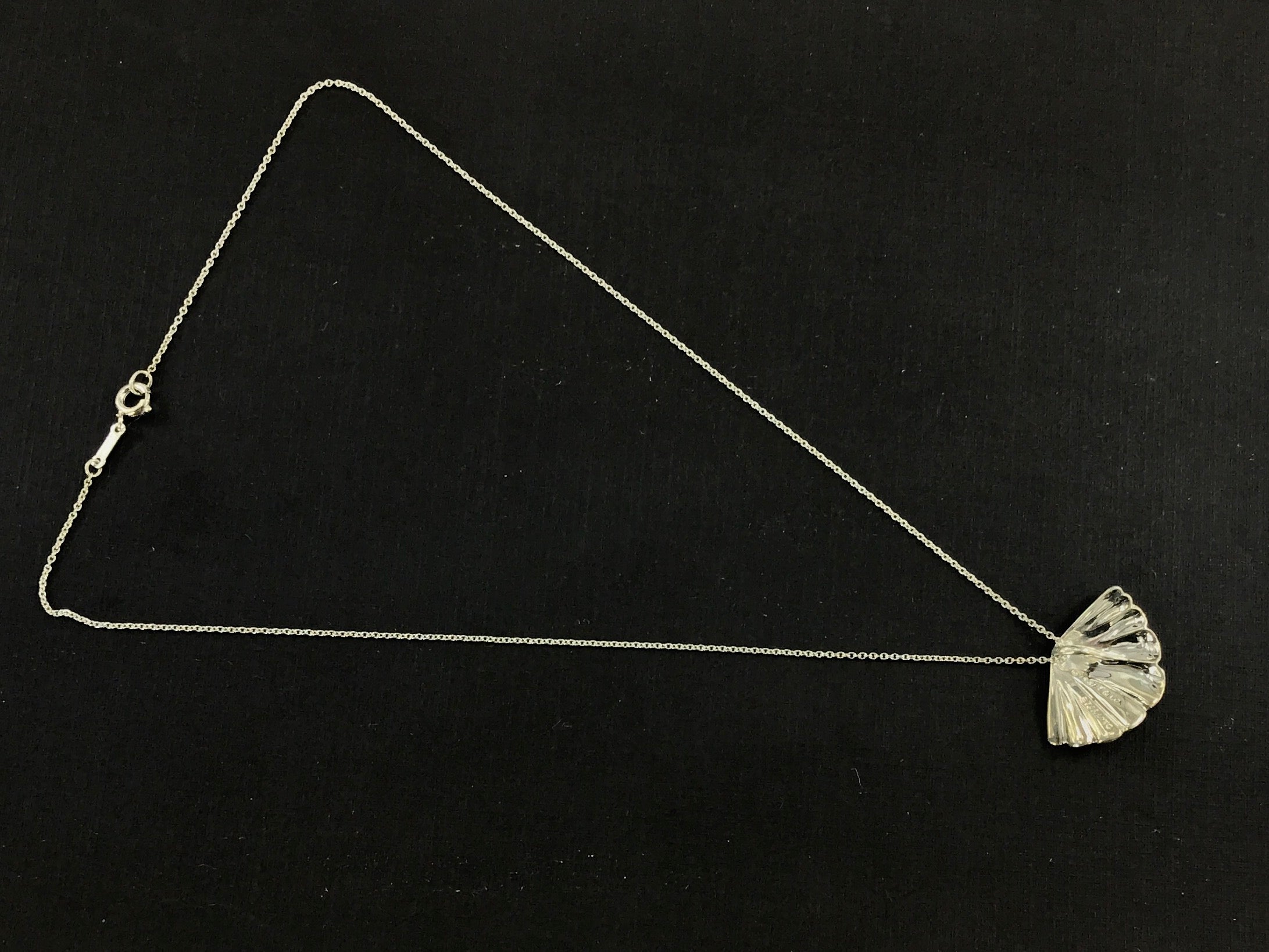 Vintage Tiffany & Co Sterling Silver Fan Shell Necklace - Queen May