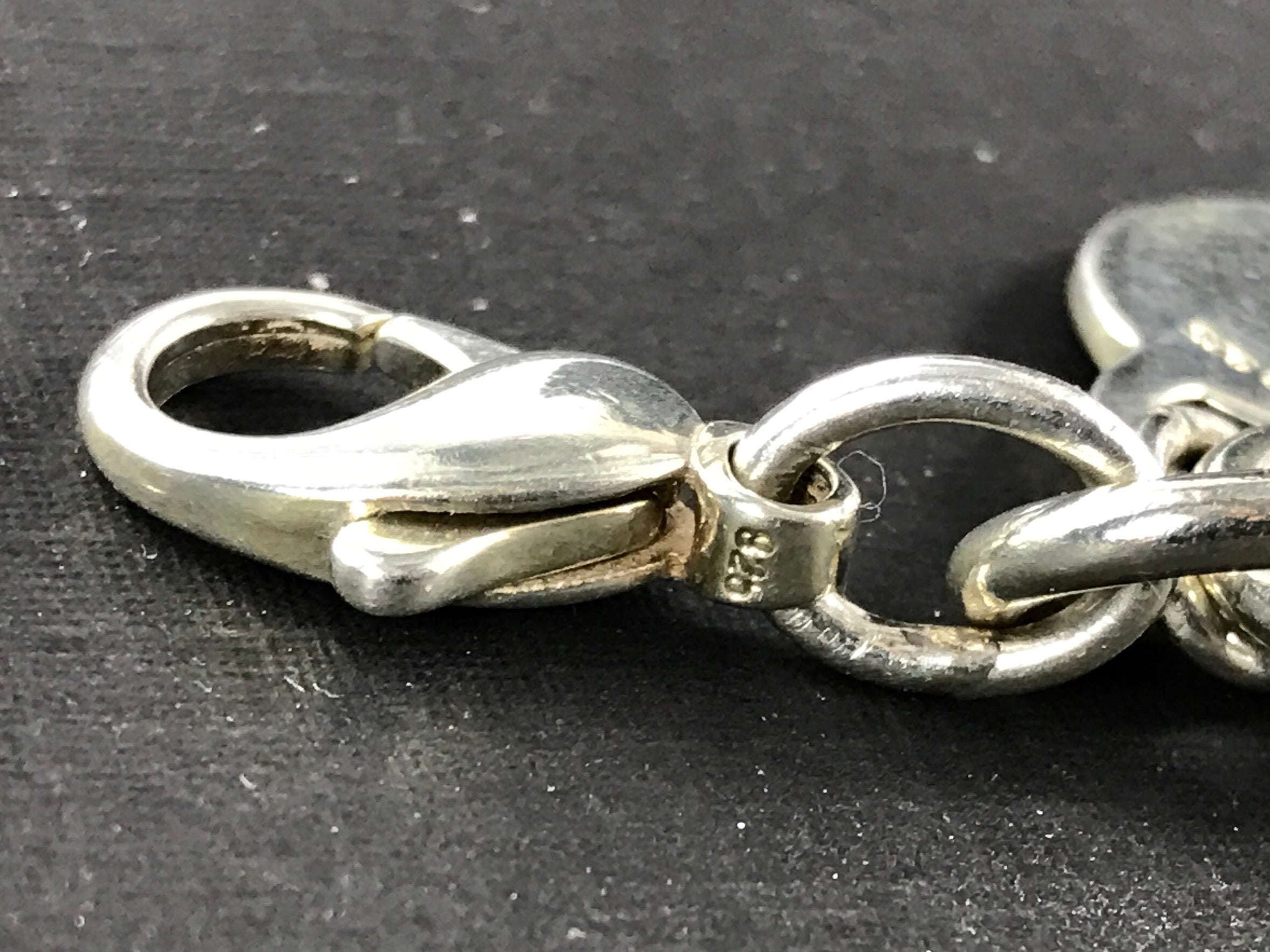 Tiffany & Co Sterling Silver Heart Tag Bracelet 7.5" - Queen May