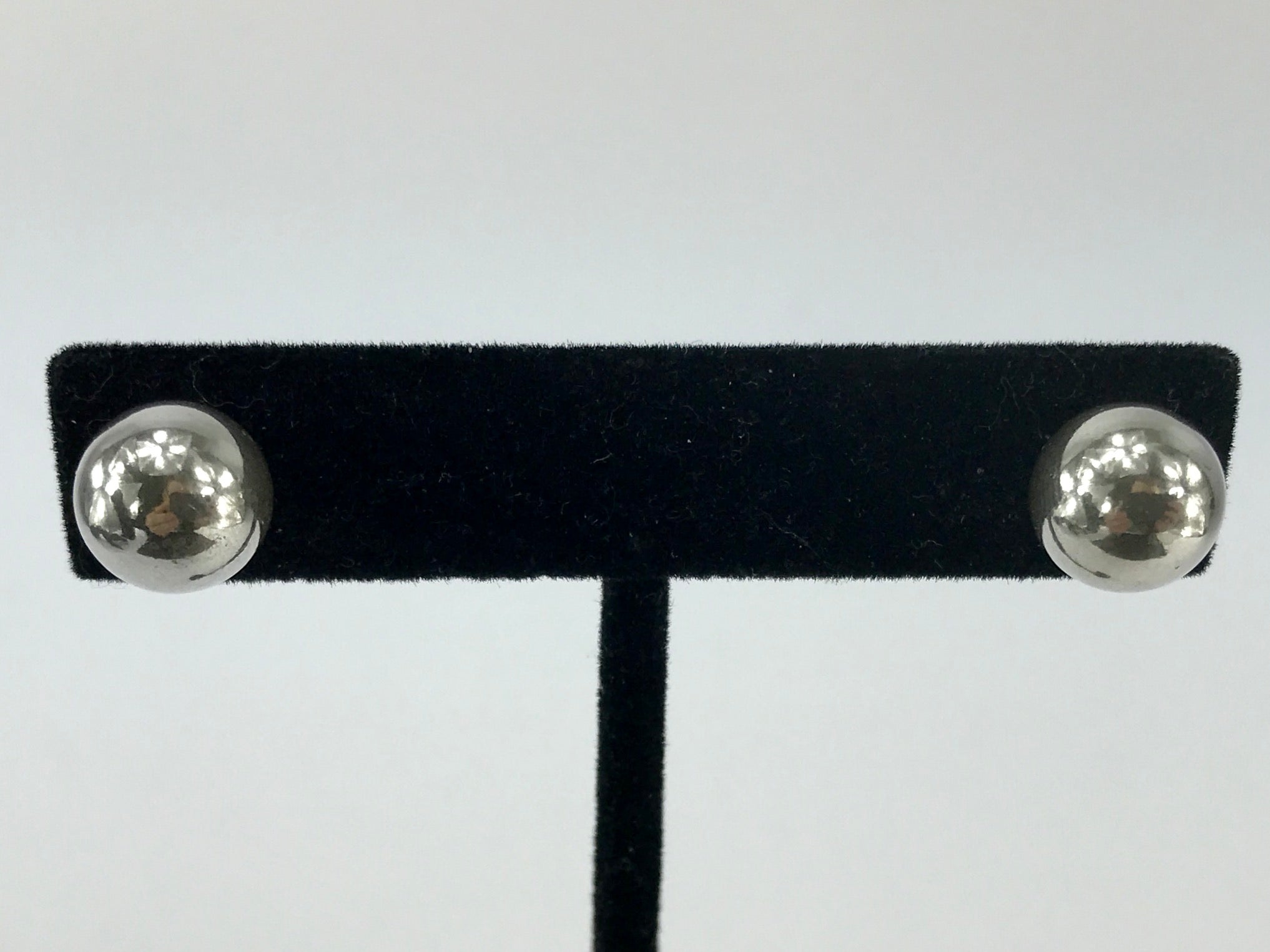 Tiffany & Co Sterling Silver 10mm Ball Bead Earring Studs - Queen May