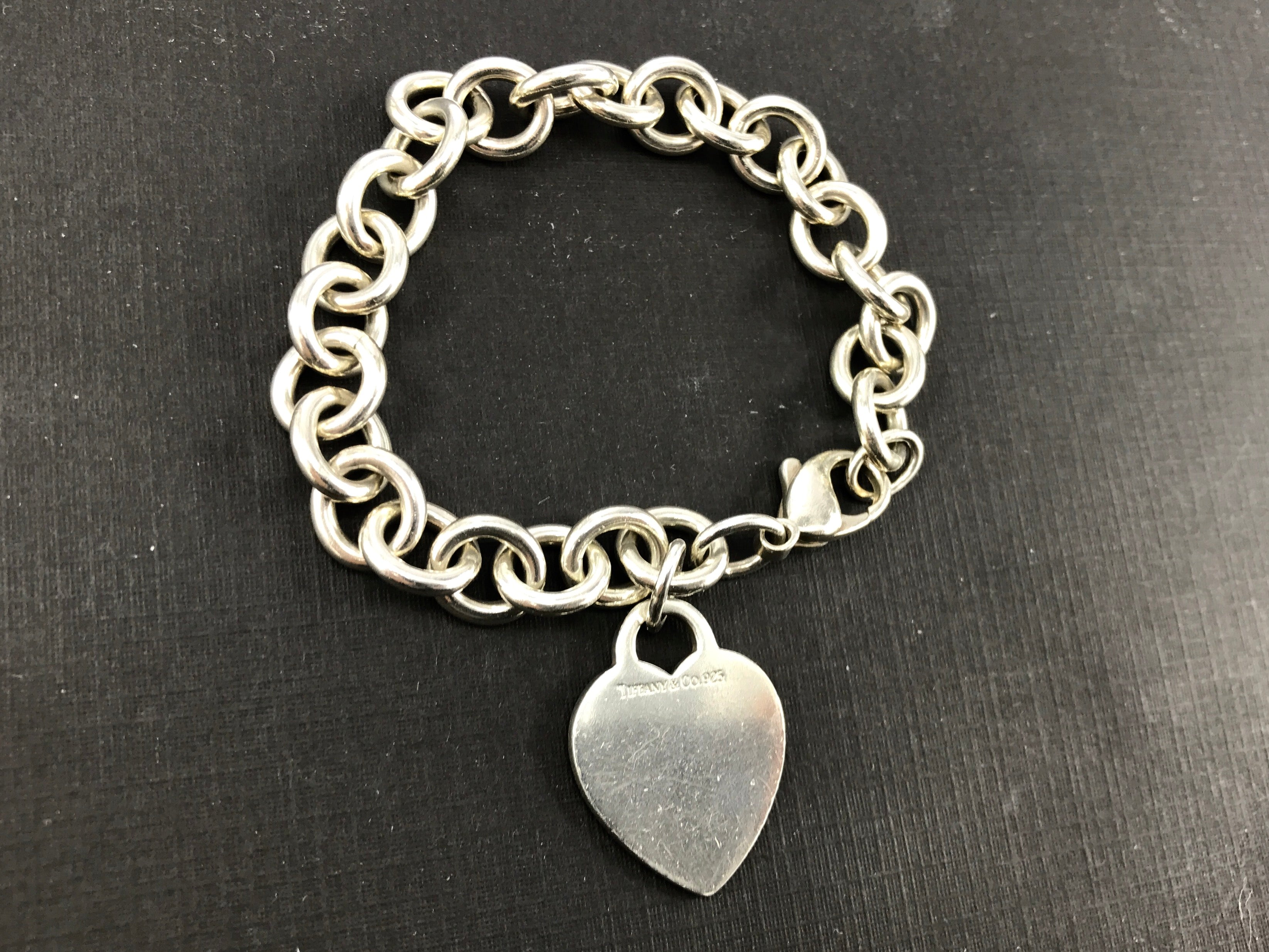 Tiffany & Co Sterling Silver Heart Tag Bracelet - Queen May