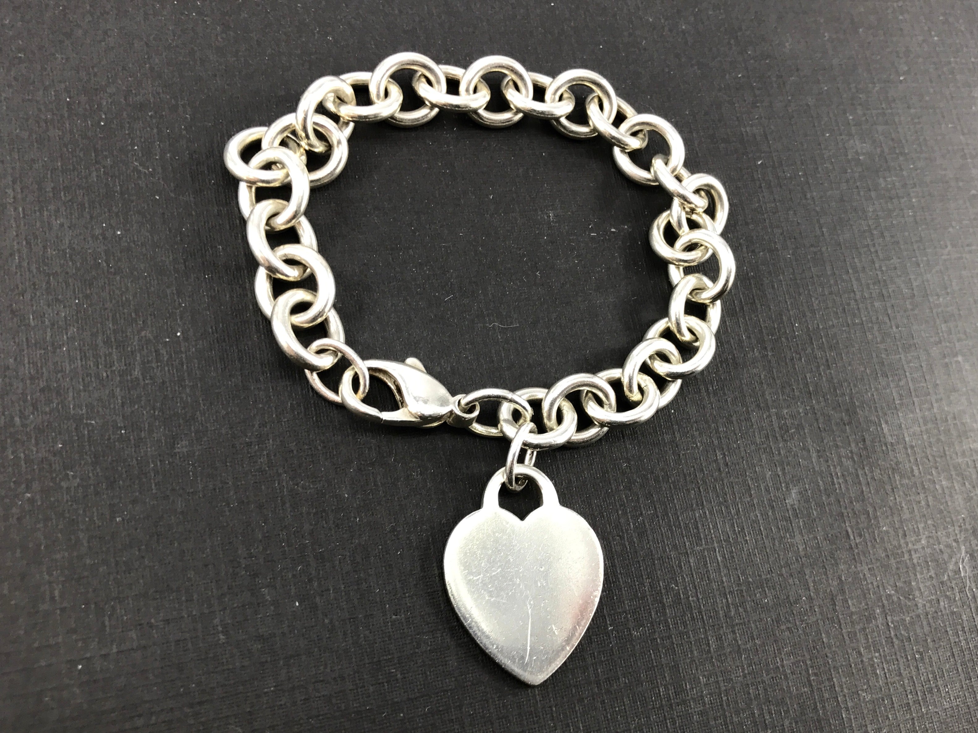 Tiffany & Co Sterling Silver Heart Tag Bracelet - Queen May