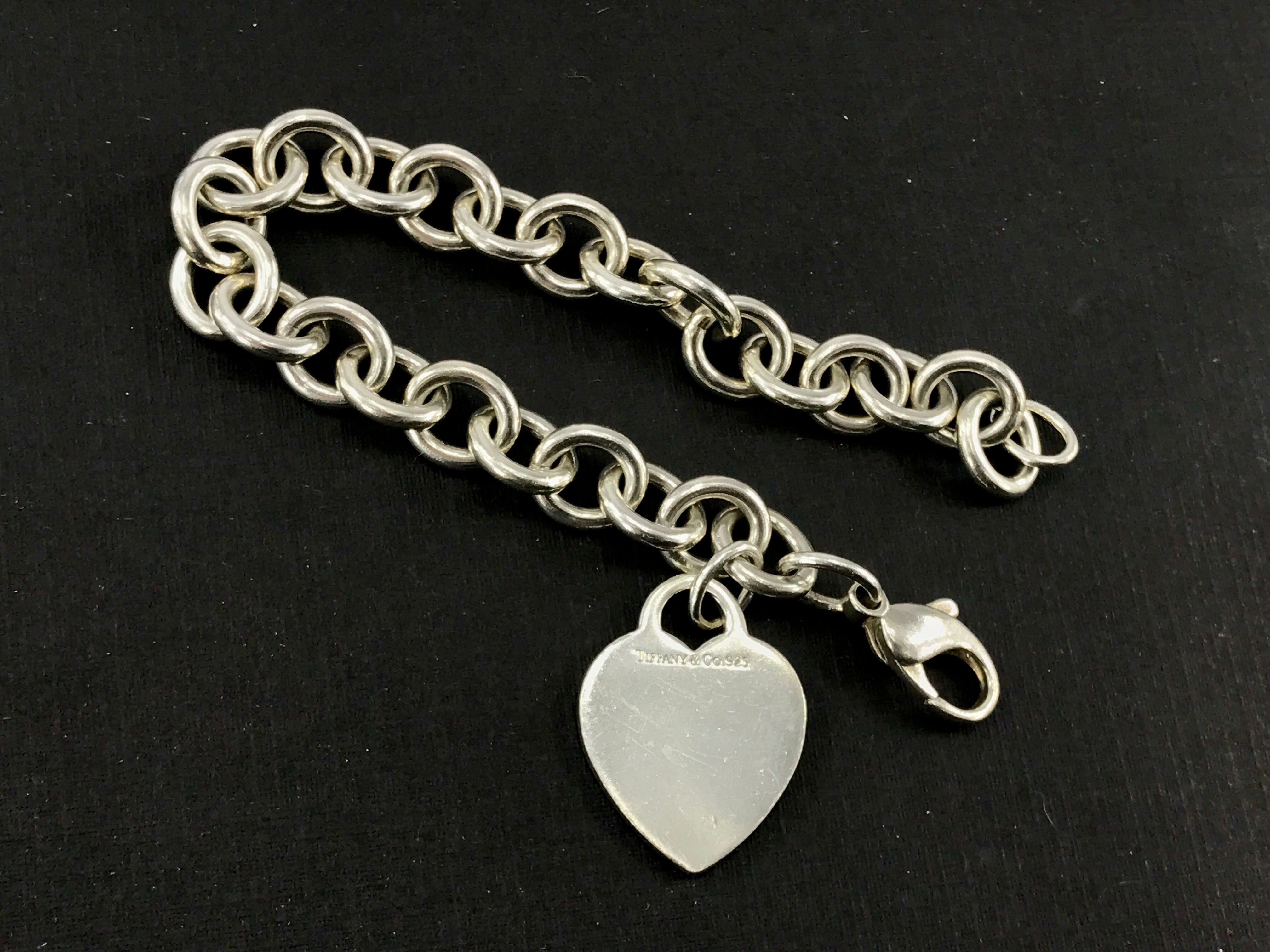 Tiffany & Co Sterling Silver Heart Tag Bracelet - Queen May