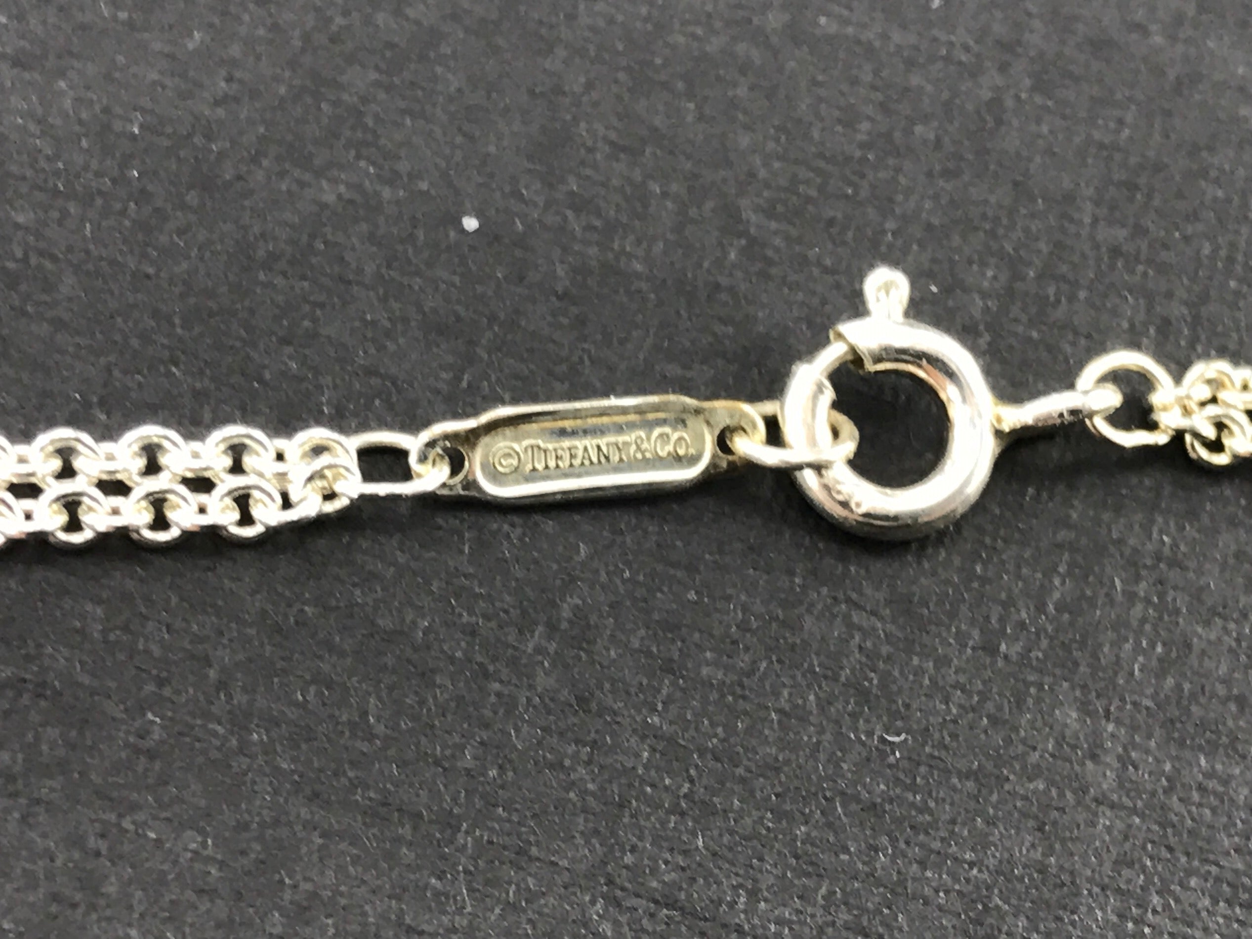 Tiffany & Co Sterling Silver Infinity Pendant Double Chain Necklace - Queen May