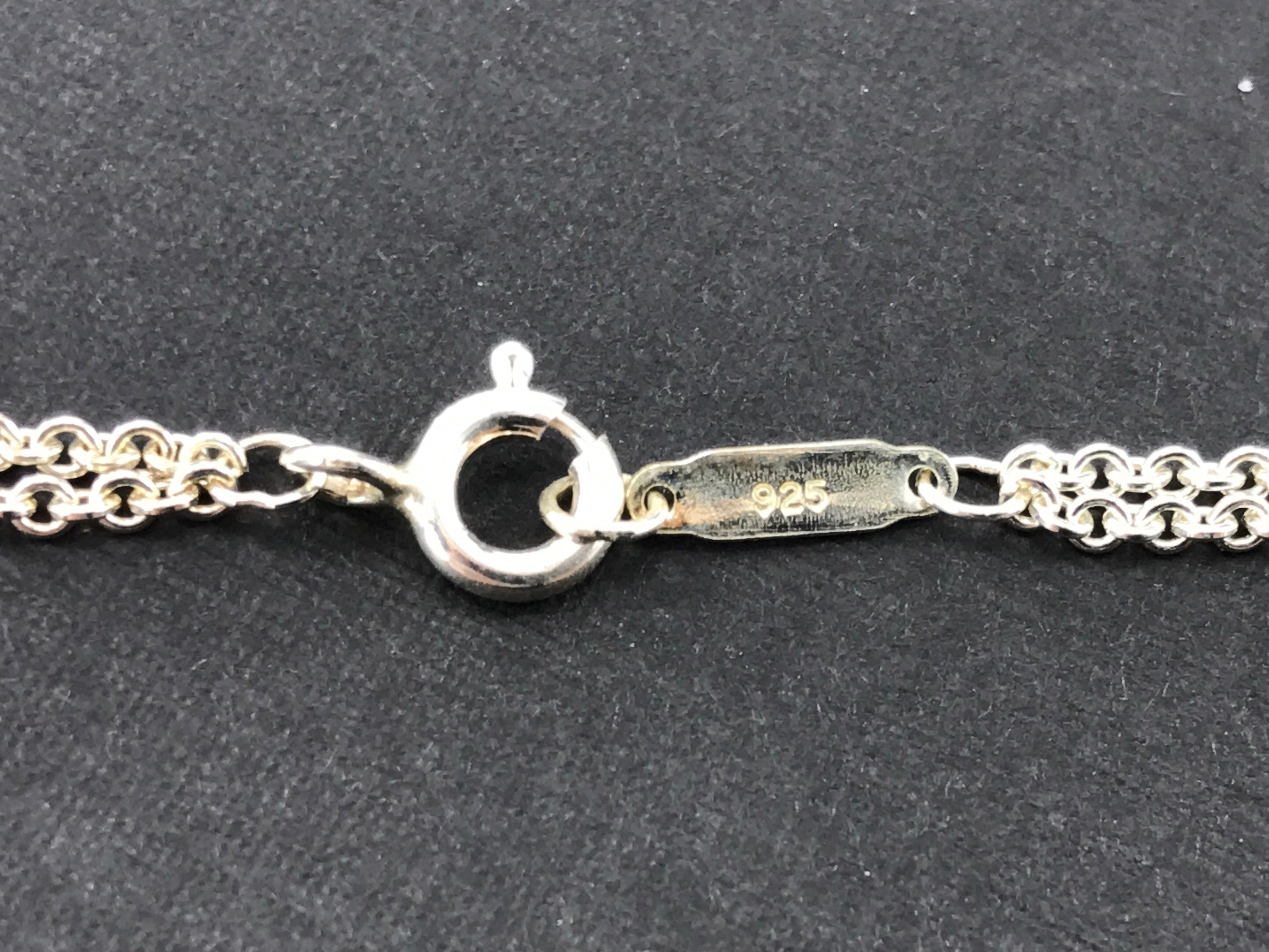 Tiffany & Co Sterling Silver Infinity Pendant Double Chain Necklace - Queen May