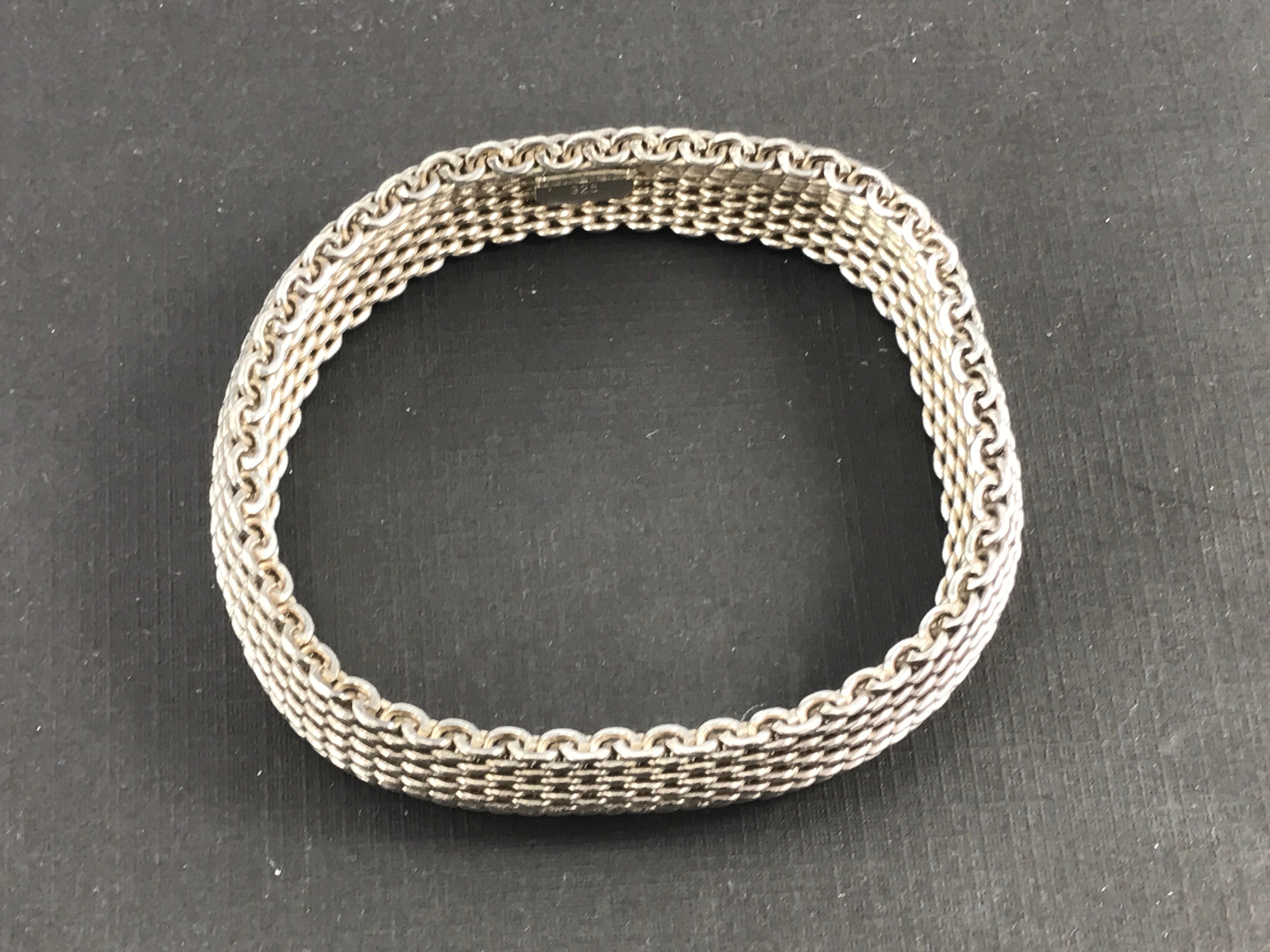 Tiffany & Co Sterling Silver Somerset Mesh 15mm Bracelet - Queen May