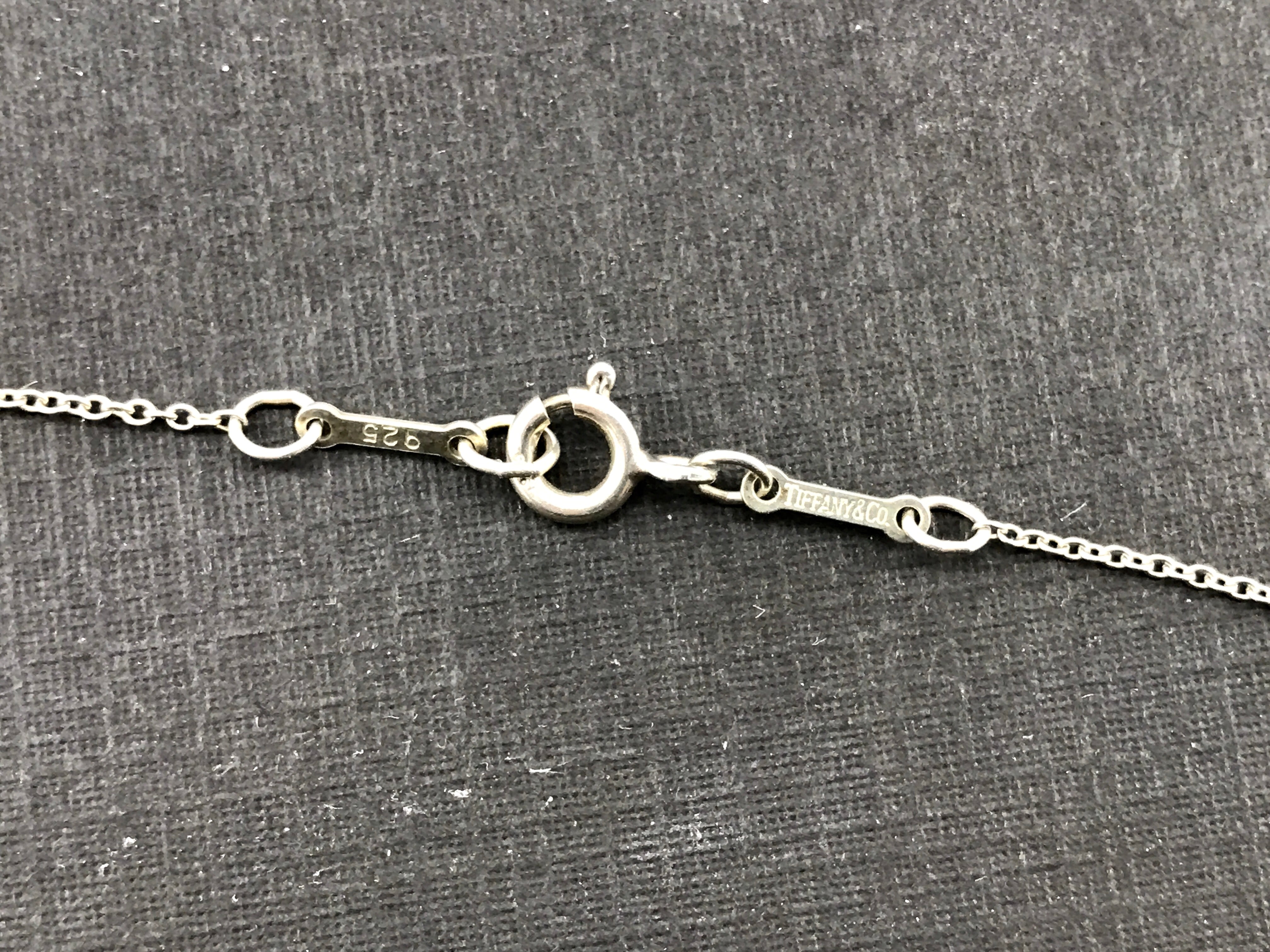 Tiffany & Co Elsa Peretti Sterling Silver Open Heart 15mm Necklace 17" - Queen May