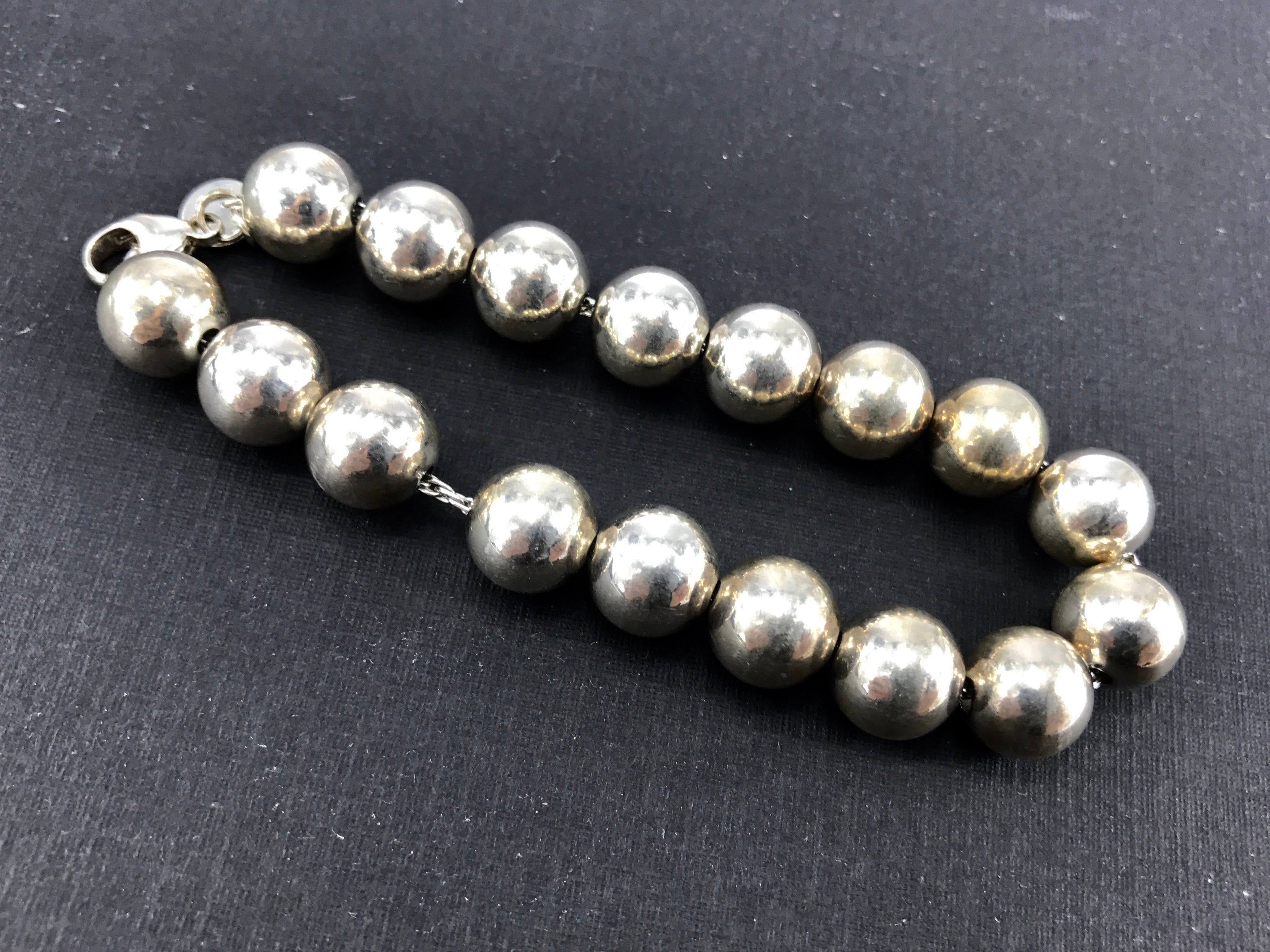 Tiffany & Co Sterling Silver Beaded 10mm Ball Bracelet - Queen May