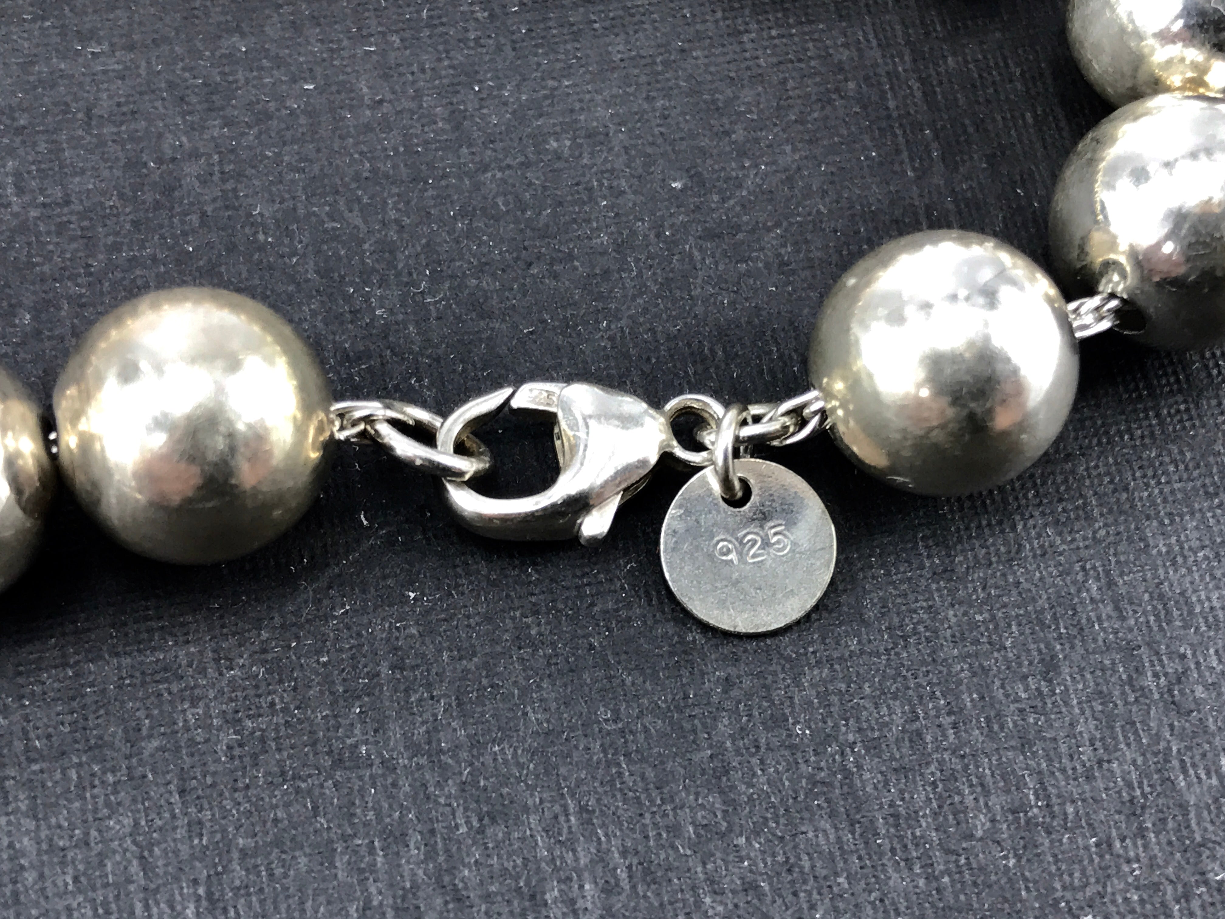 Tiffany & Co Sterling Silver Beaded 10mm Ball Bracelet - Queen May