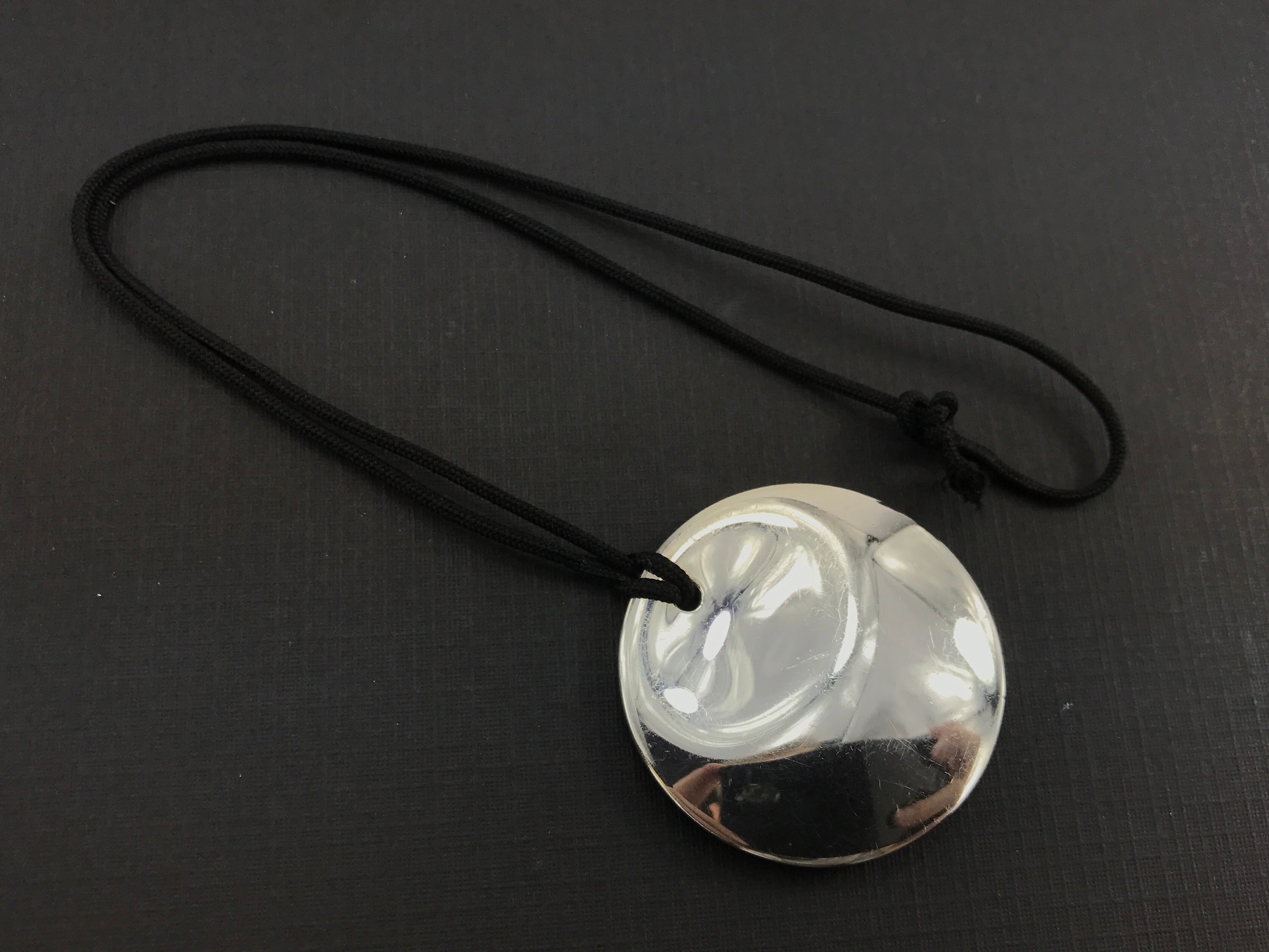 Tiffany & Co Sterling Silver Elsa Peretti Round Disk on Cord Necklace - Queen May