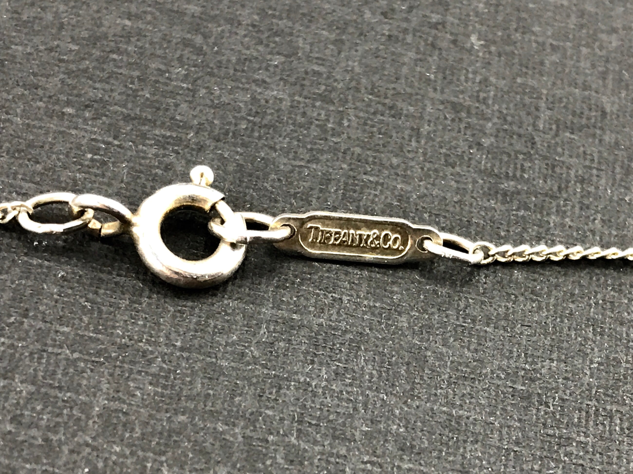 Tiffany & Co Sterling Silver Puffy Heart Necklace RARE - Queen May