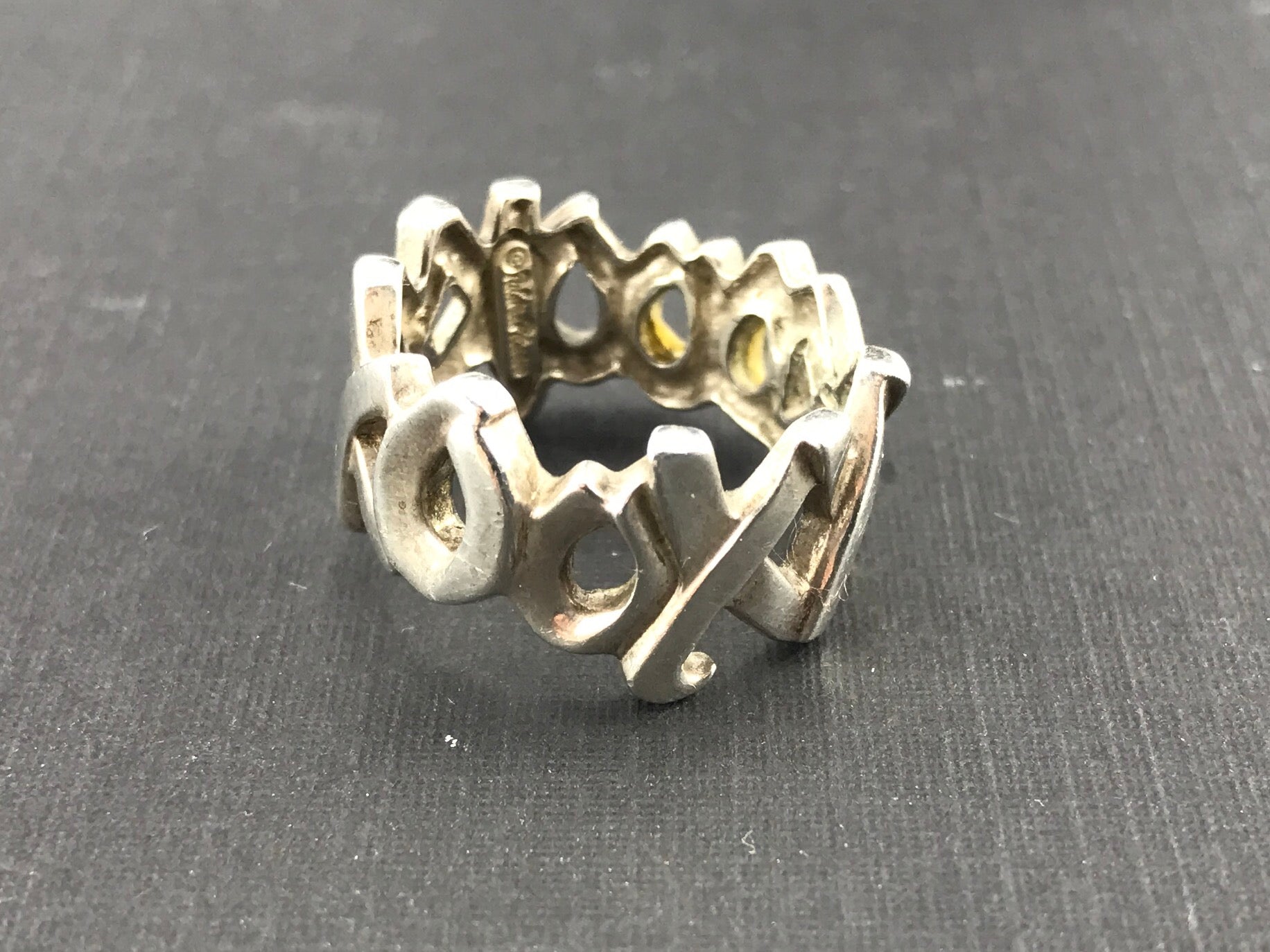 Tiffany & Co Sterling Silver Paloma Picasso Xo Ring Band Size 6.25 - Queen May