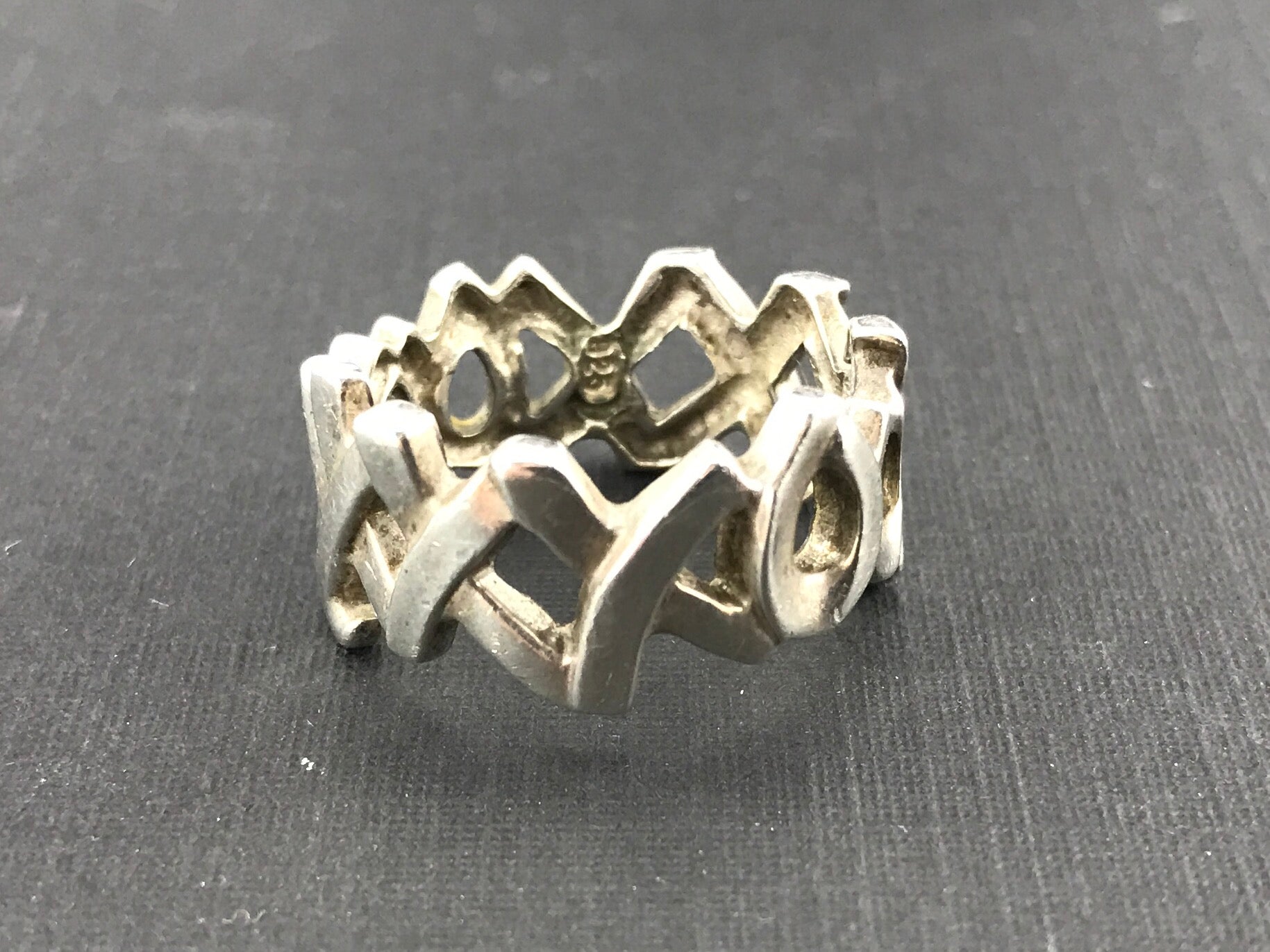 Tiffany & Co Sterling Silver Paloma Picasso Xo Ring Band Size 6.25 - Queen May