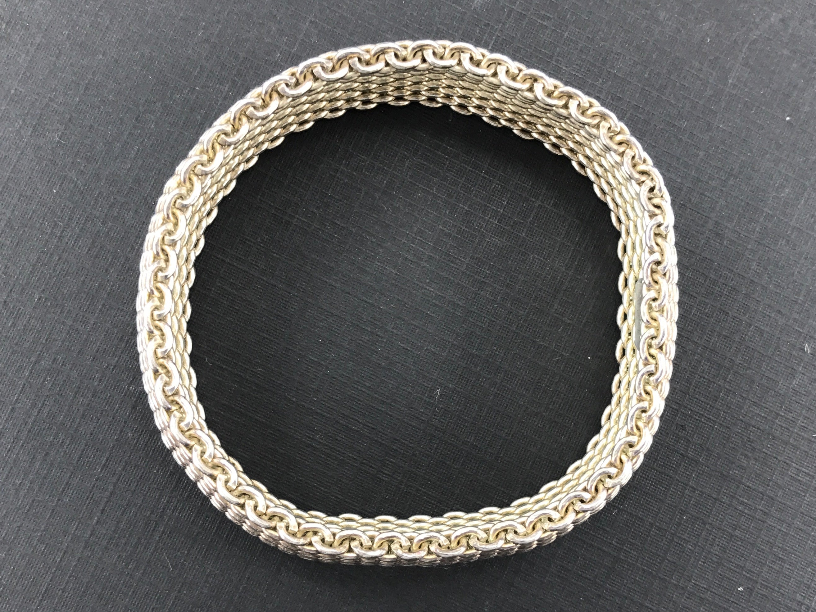 Tiffany & Co Sterling Silver Somerset Mesh 15mm Bracelet - Queen May
