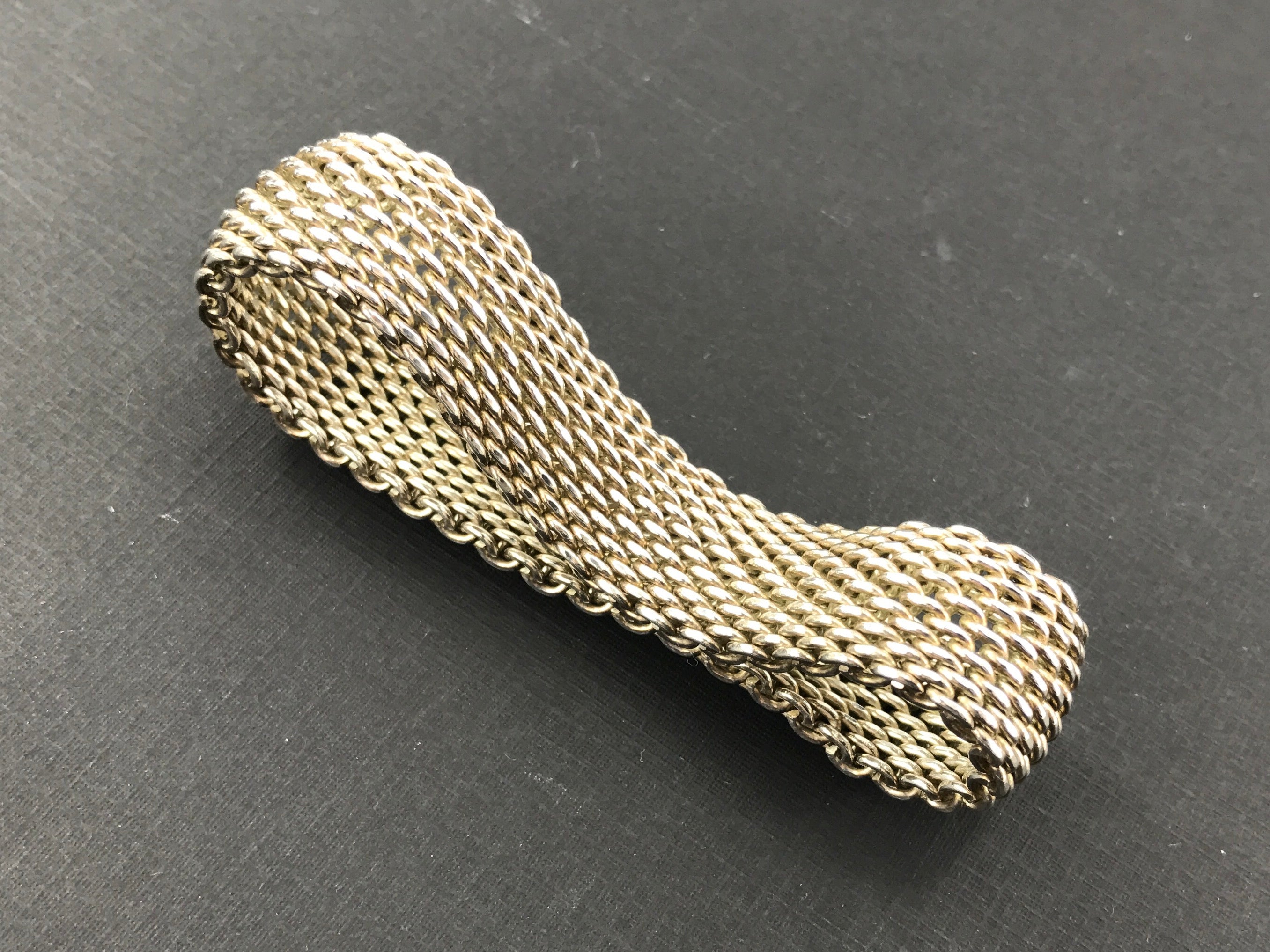 Tiffany & Co Sterling Silver Somerset Mesh 15mm Bracelet - Queen May