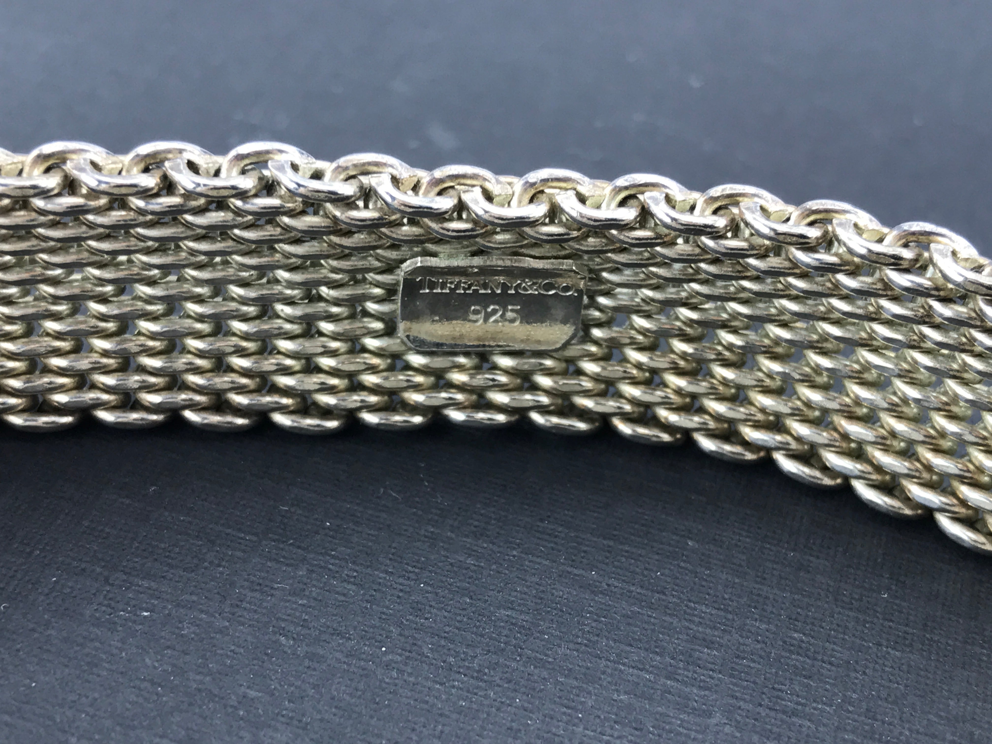 Tiffany & Co Sterling Silver Somerset Mesh 15mm Bracelet - Queen May