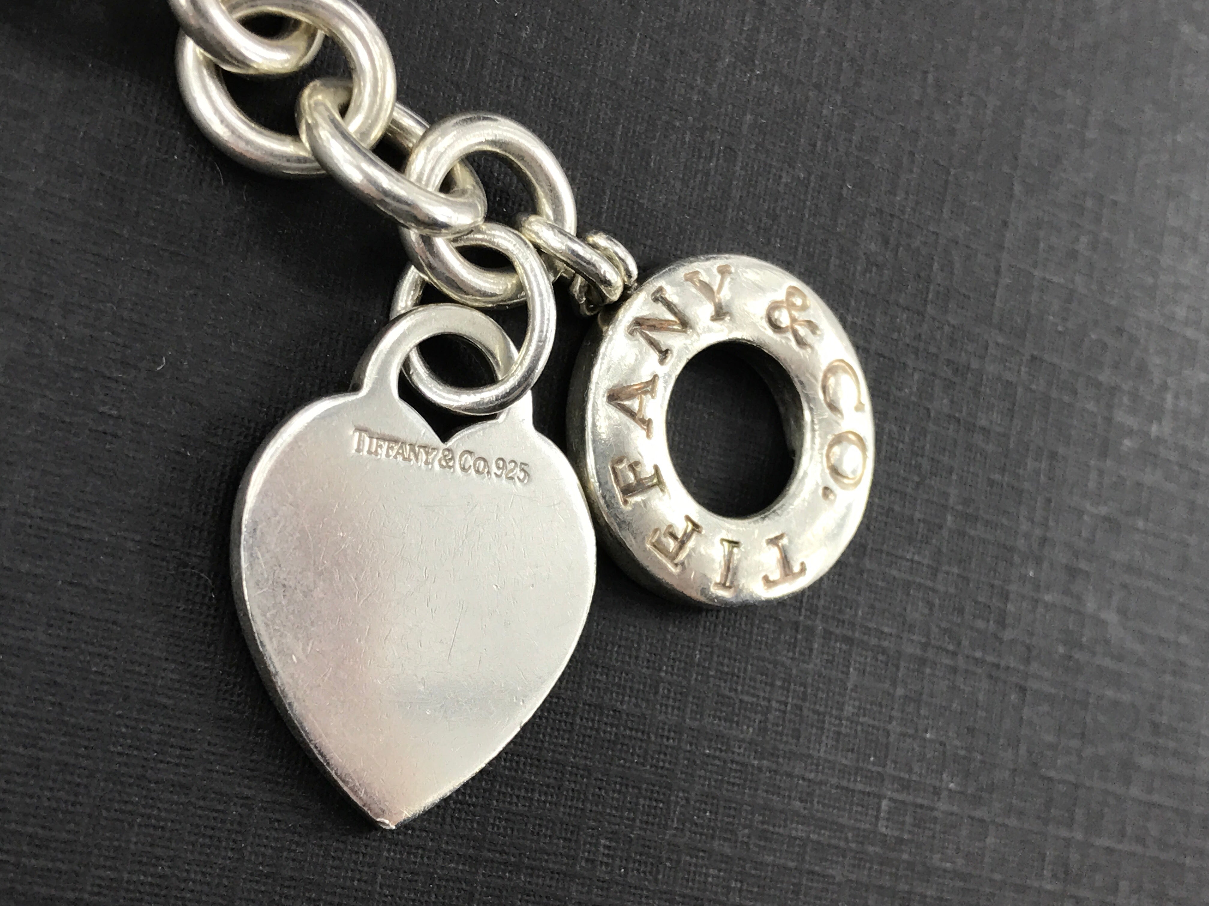 Tiffany & Co Sterling Silver Heart Tag Toggle Necklace 16.25" - Queen May