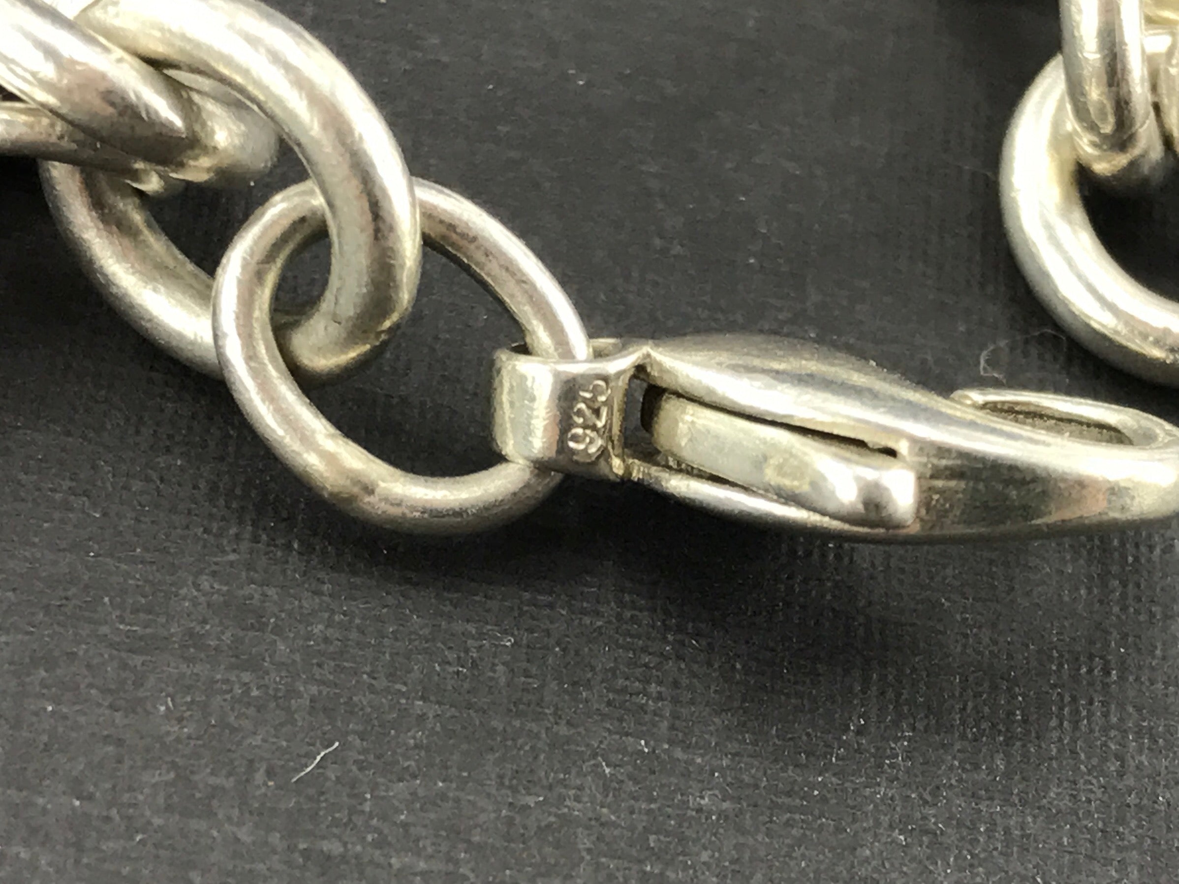 Tiffany & Co Sterling Silver Heart Tag Bracelet 7.75" - Queen May
