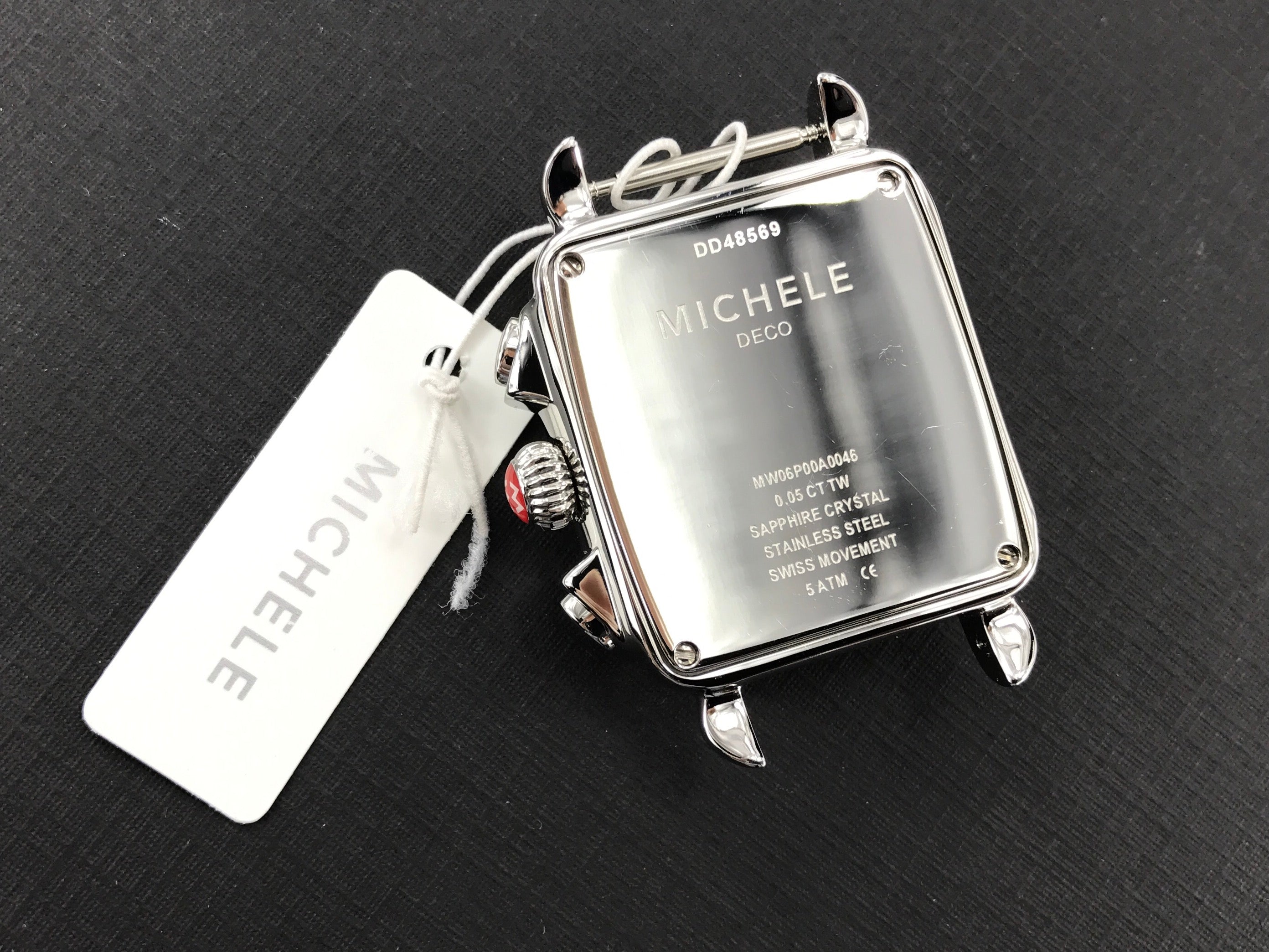 MICHELE Women's MW06P00A0046 Deco Diamond MOP Dial Watch Head NWT - Queen May