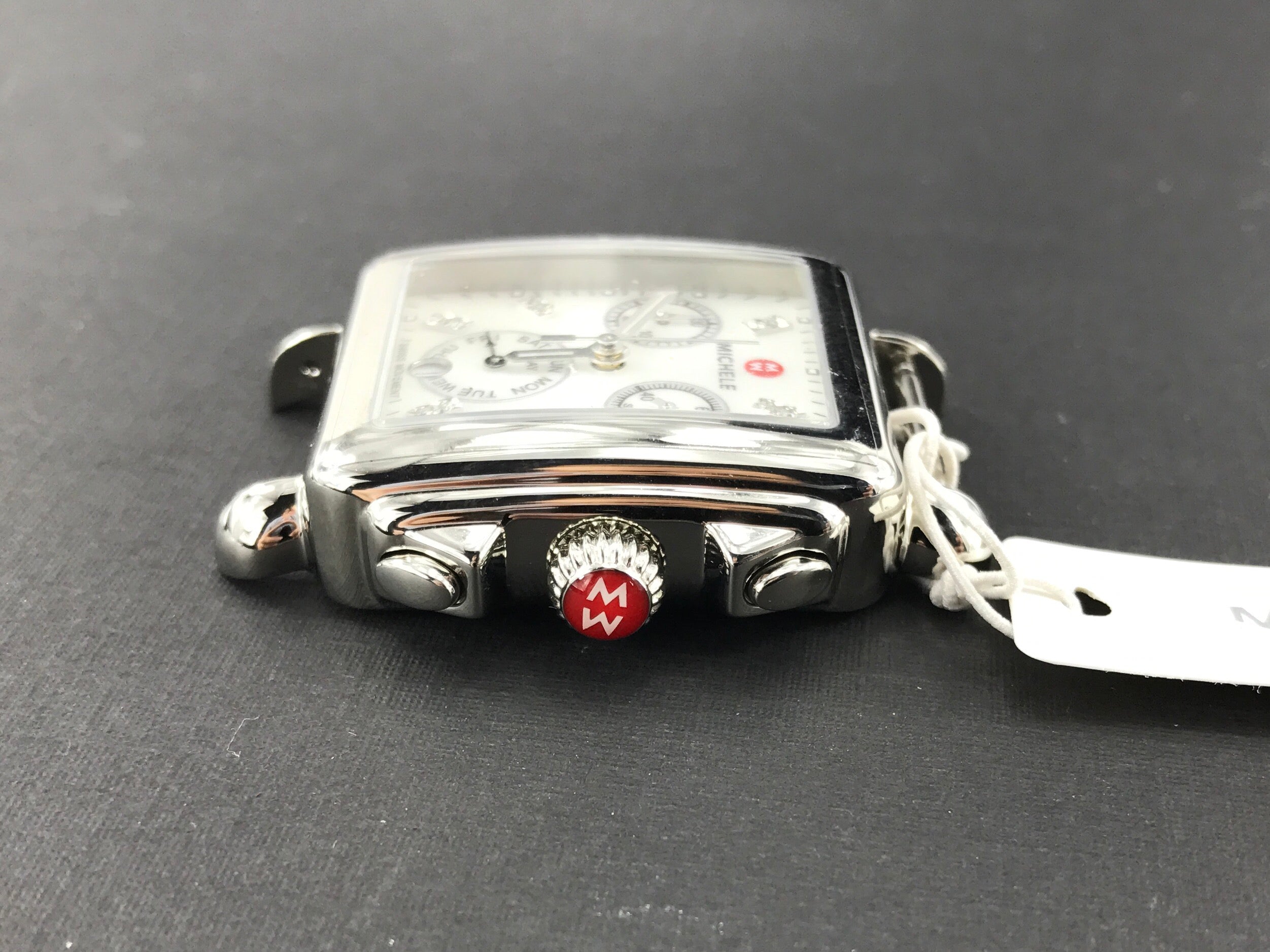 MICHELE Women's MW06P00A0046 Deco Diamond MOP Dial Watch Head NWT - Queen May