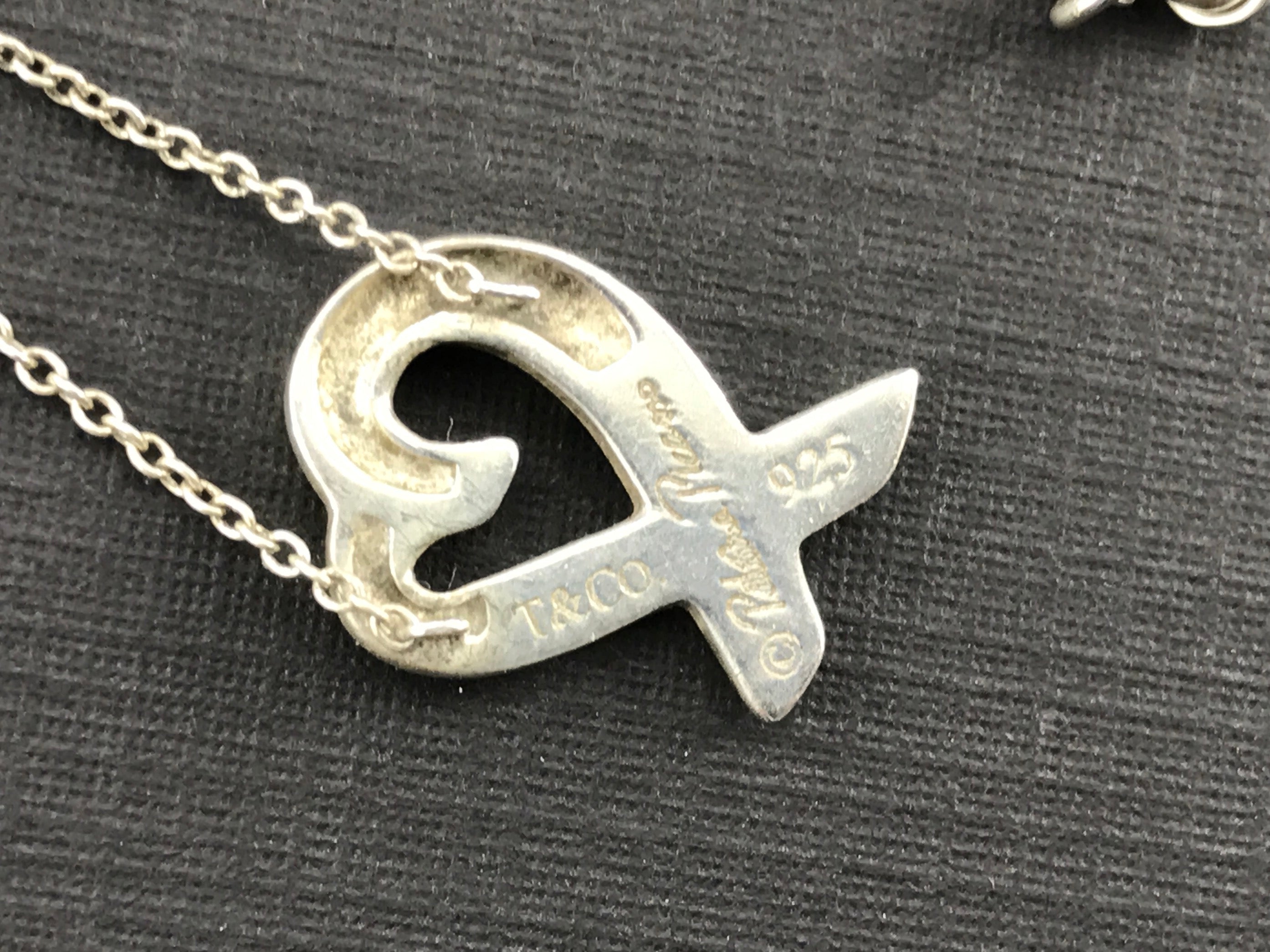 Tiffany & Co Sterling Silver Paloma Picasso Open Heart Necklace 16.25" - Queen May