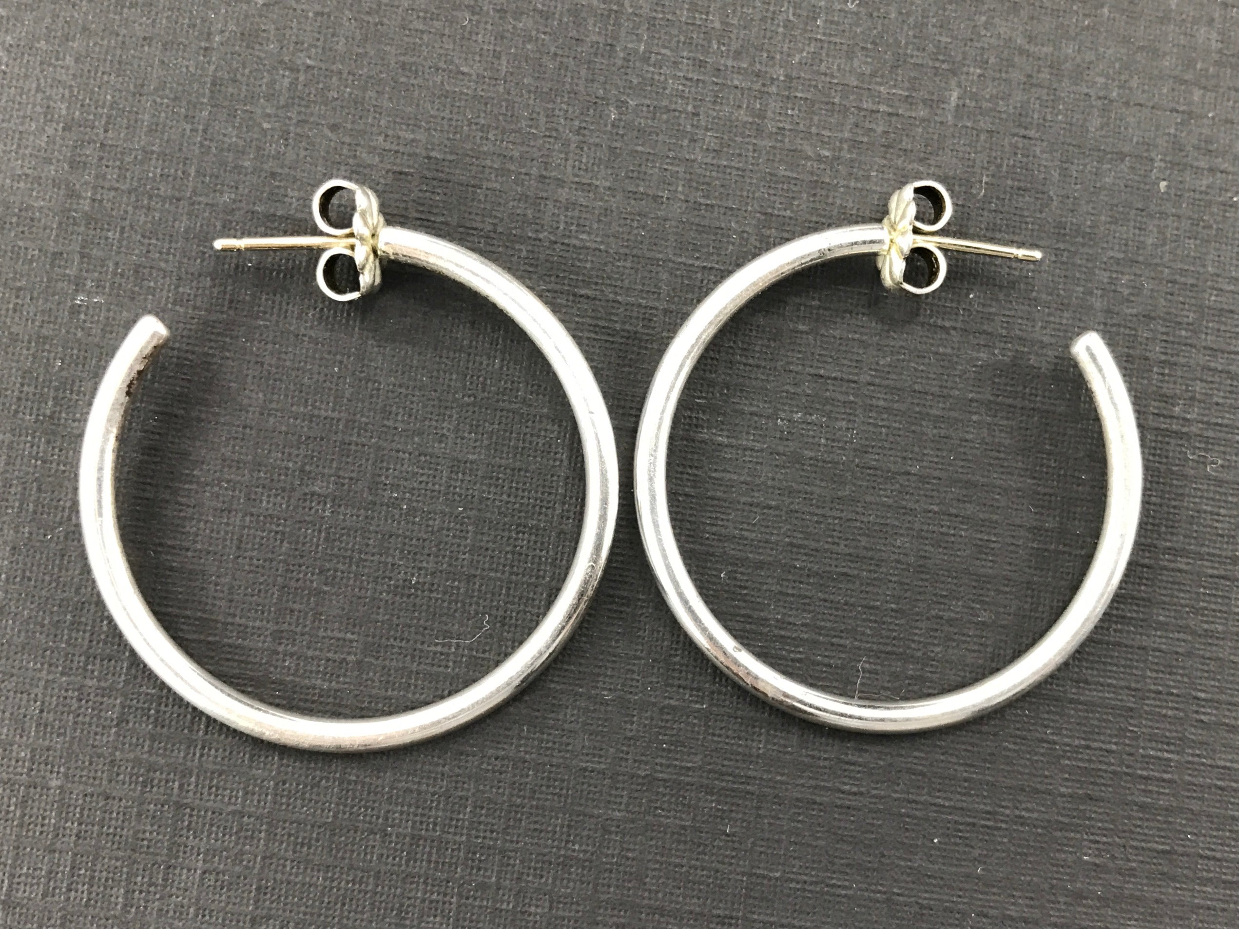 Tiffany & Co Sterling Silver 30mm Hoop Earrings - Queen May