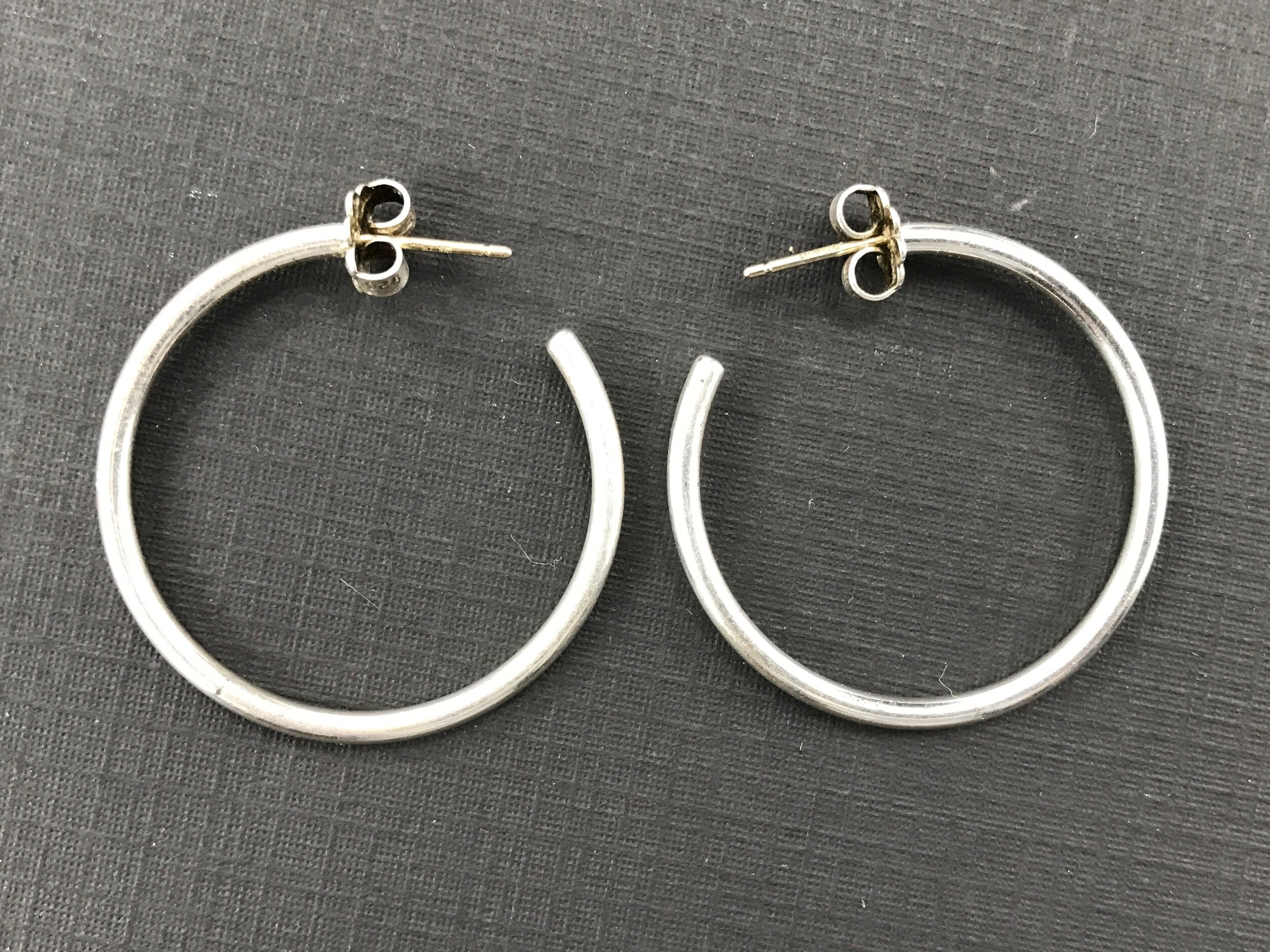 Tiffany & Co Sterling Silver 30mm Hoop Earrings - Queen May