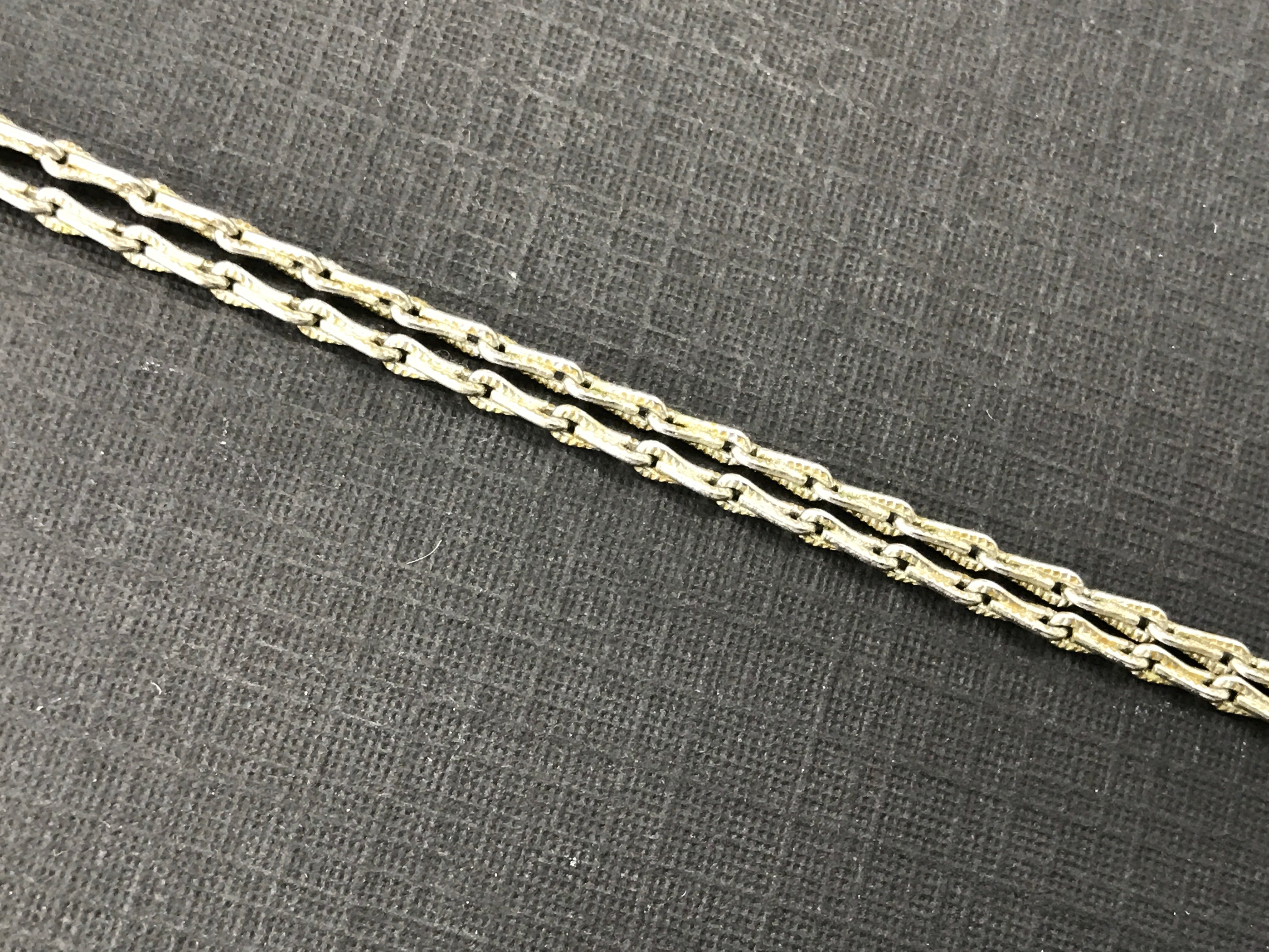 Retro Sterling Silver Rhinestone Open Heart Necklace c.1930's - Queen May