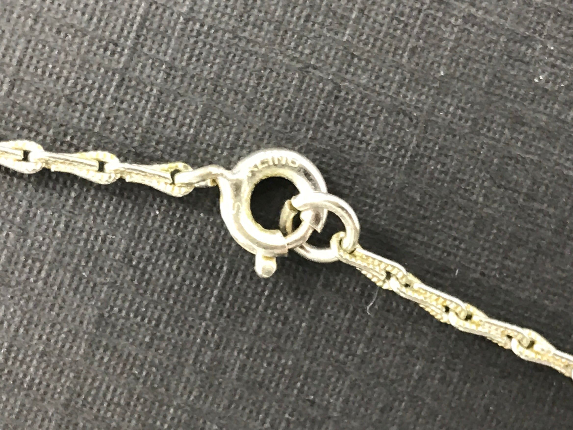 Retro Sterling Silver Rhinestone Open Heart Necklace c.1930's - Queen May