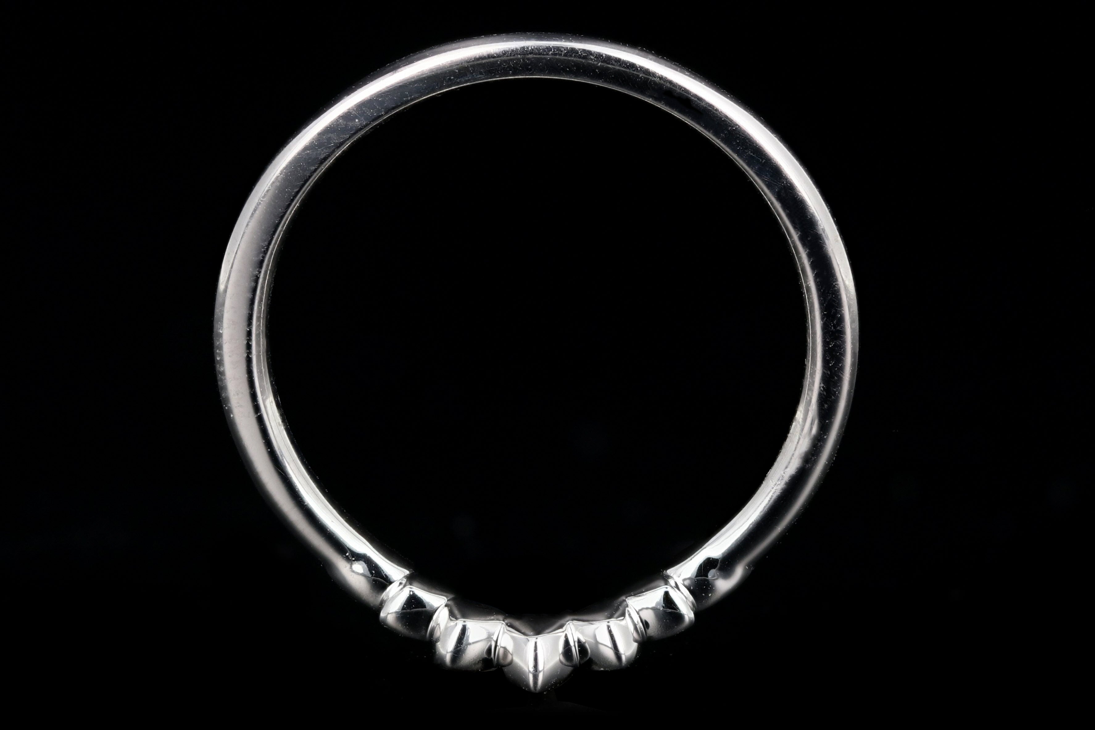 14K Gold .025CTW Diamond Floral-Inspired Contour Band - Queen May