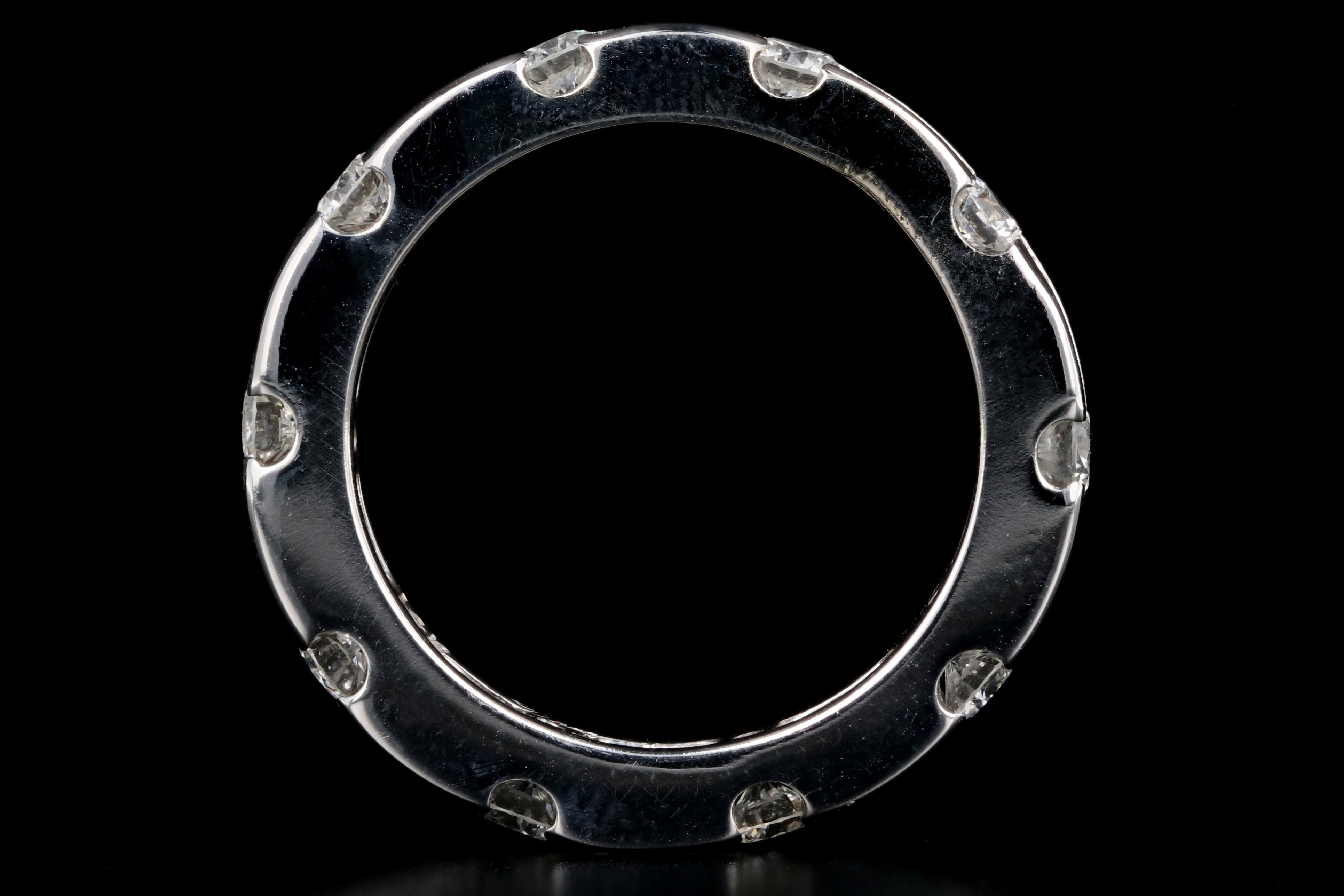 Modern 14K White Gold 2 CTW Diamond Eternity Band - Queen May