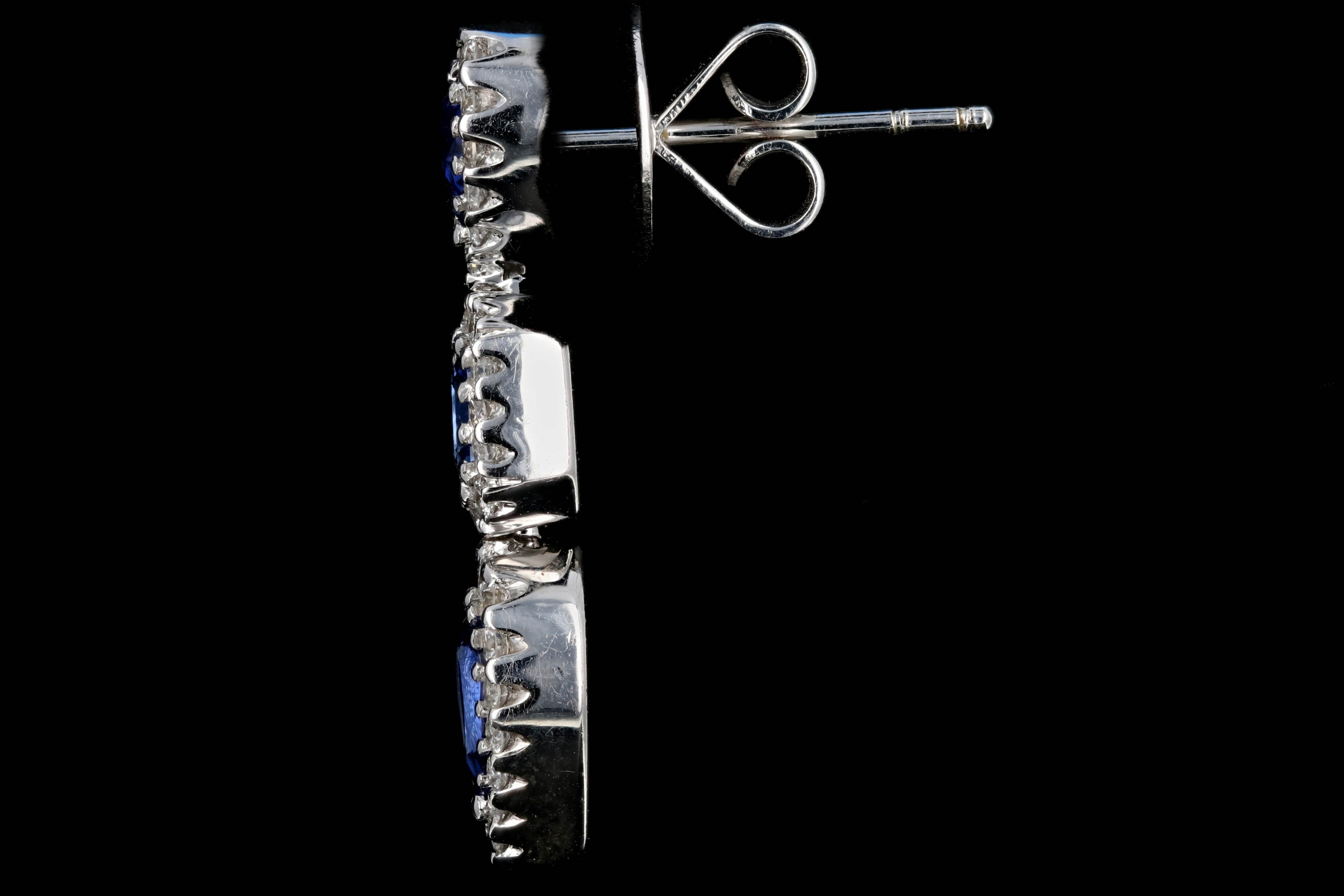 Gregg Ruth 18K White Gold Sapphire and Diamond Earrings - Queen May