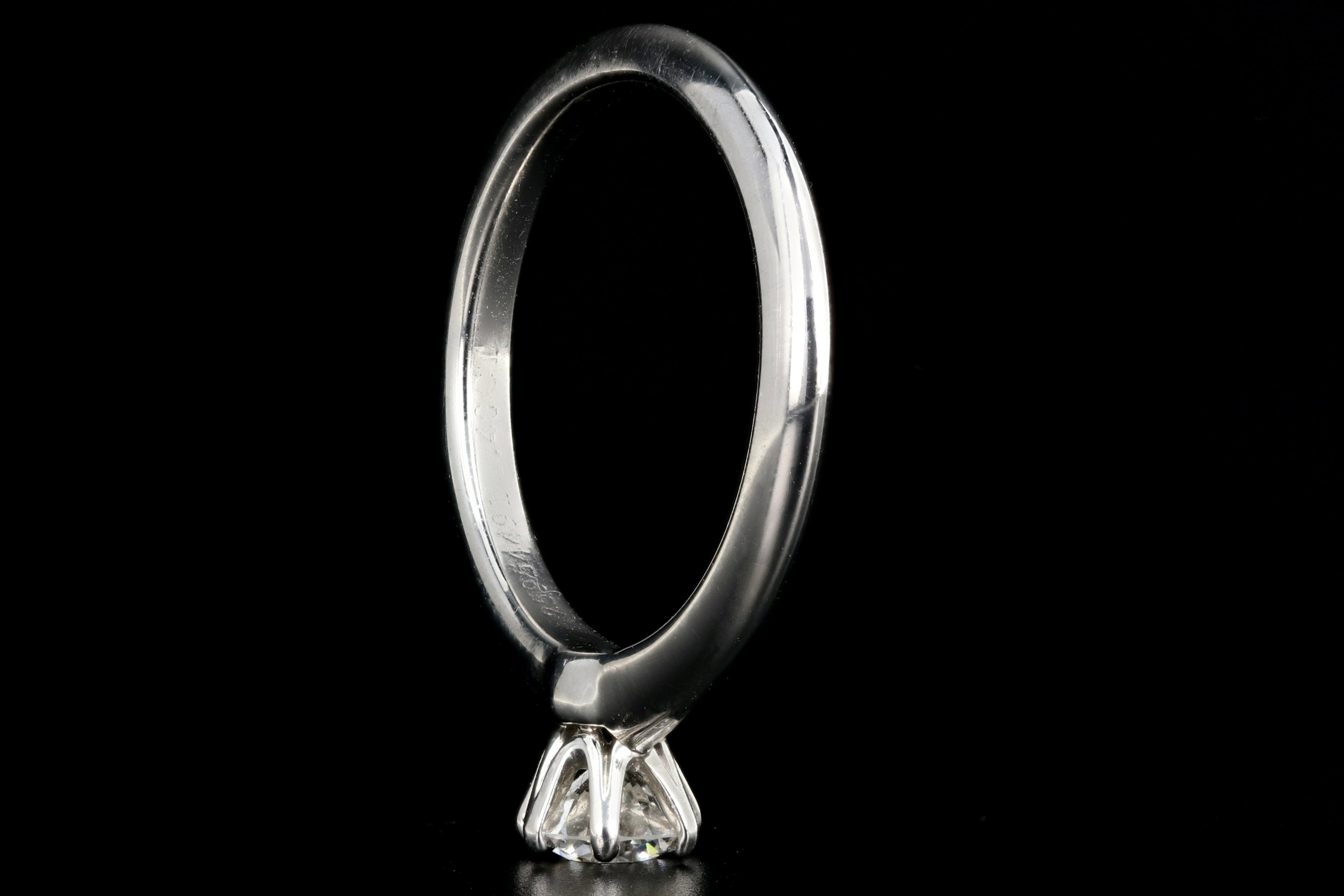 Tiffany & Co Platinum Diamond Solitaire Engagement Ring - Queen May