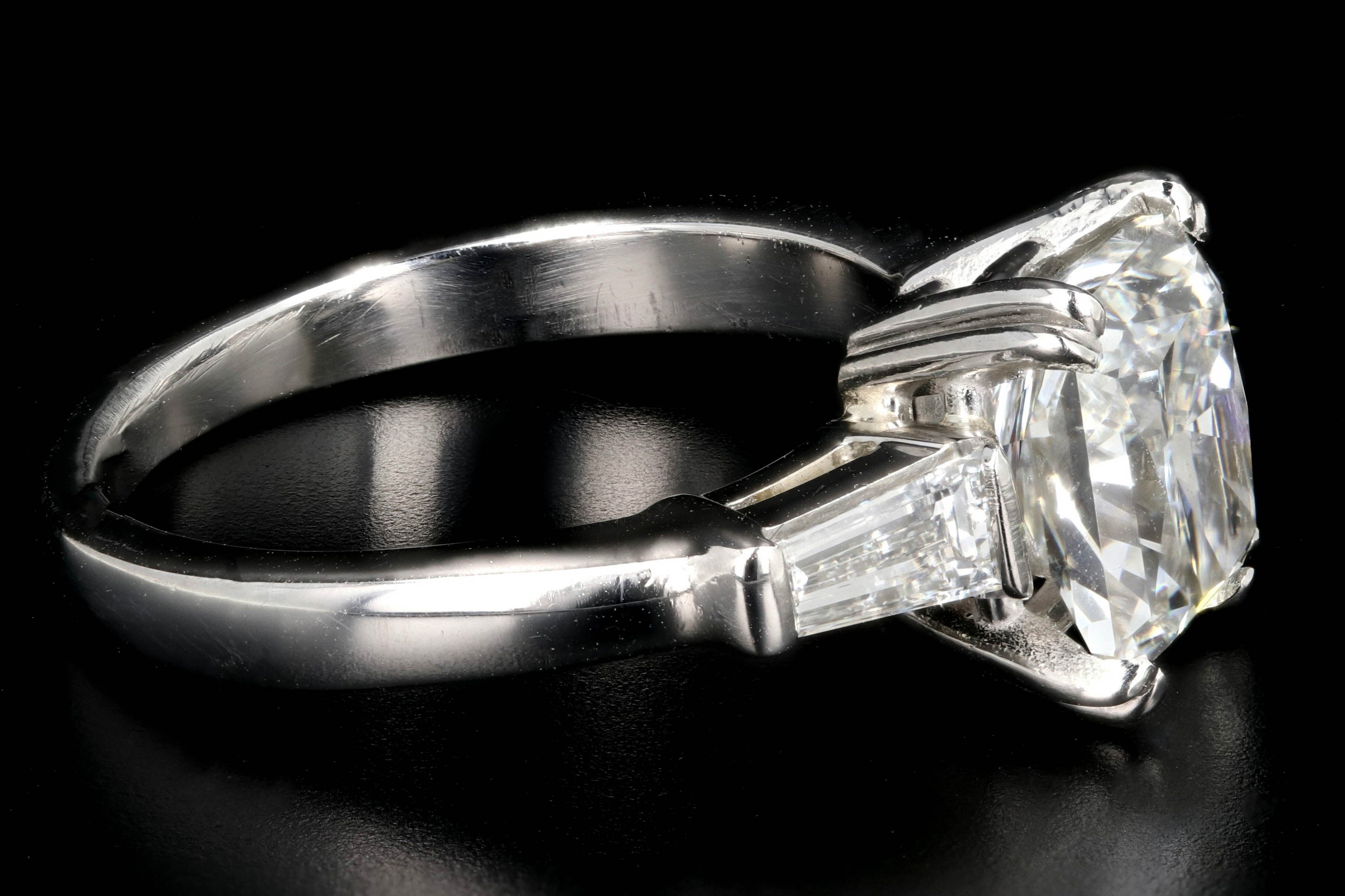 Modern Platinum 2.43 Carat Radiant Cut Diamond Engagement Ring GIA Certified - Queen May