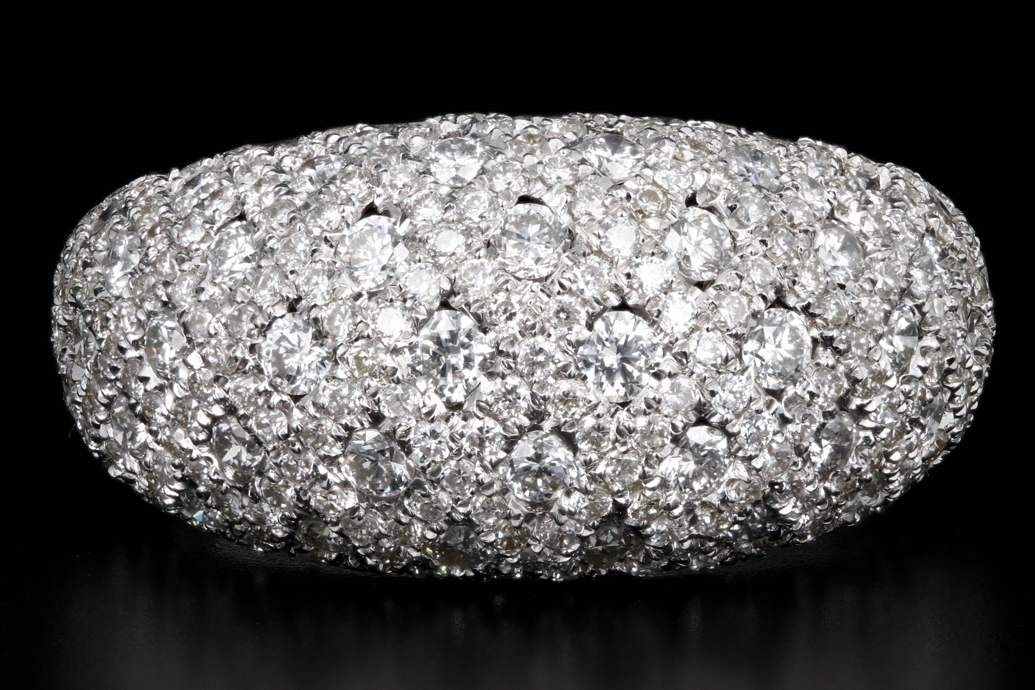 Modern 18K White Gold 1.94 Carat Diamond Band - Queen May