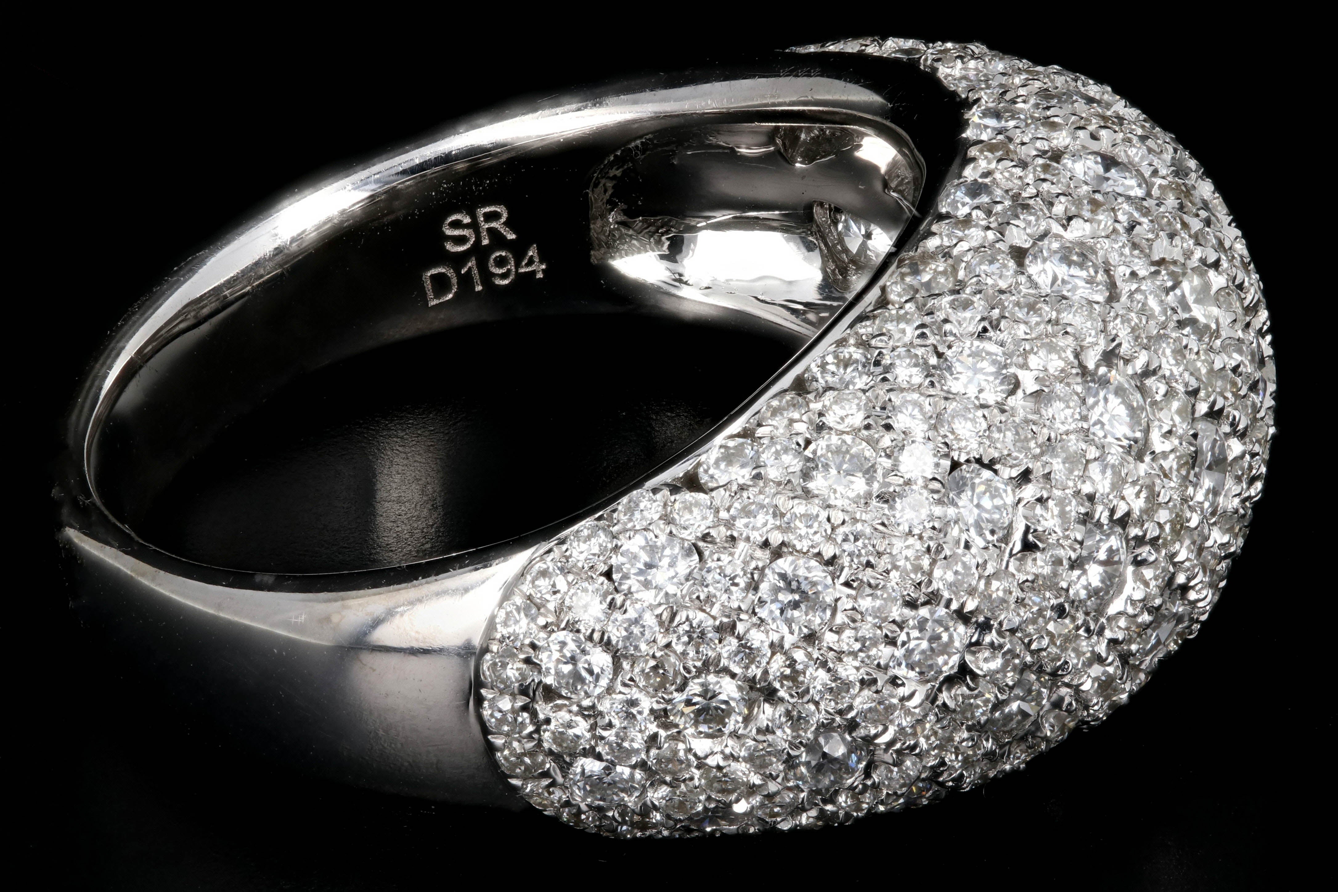 Modern 18K White Gold 1.94 Carat Diamond Band - Queen May