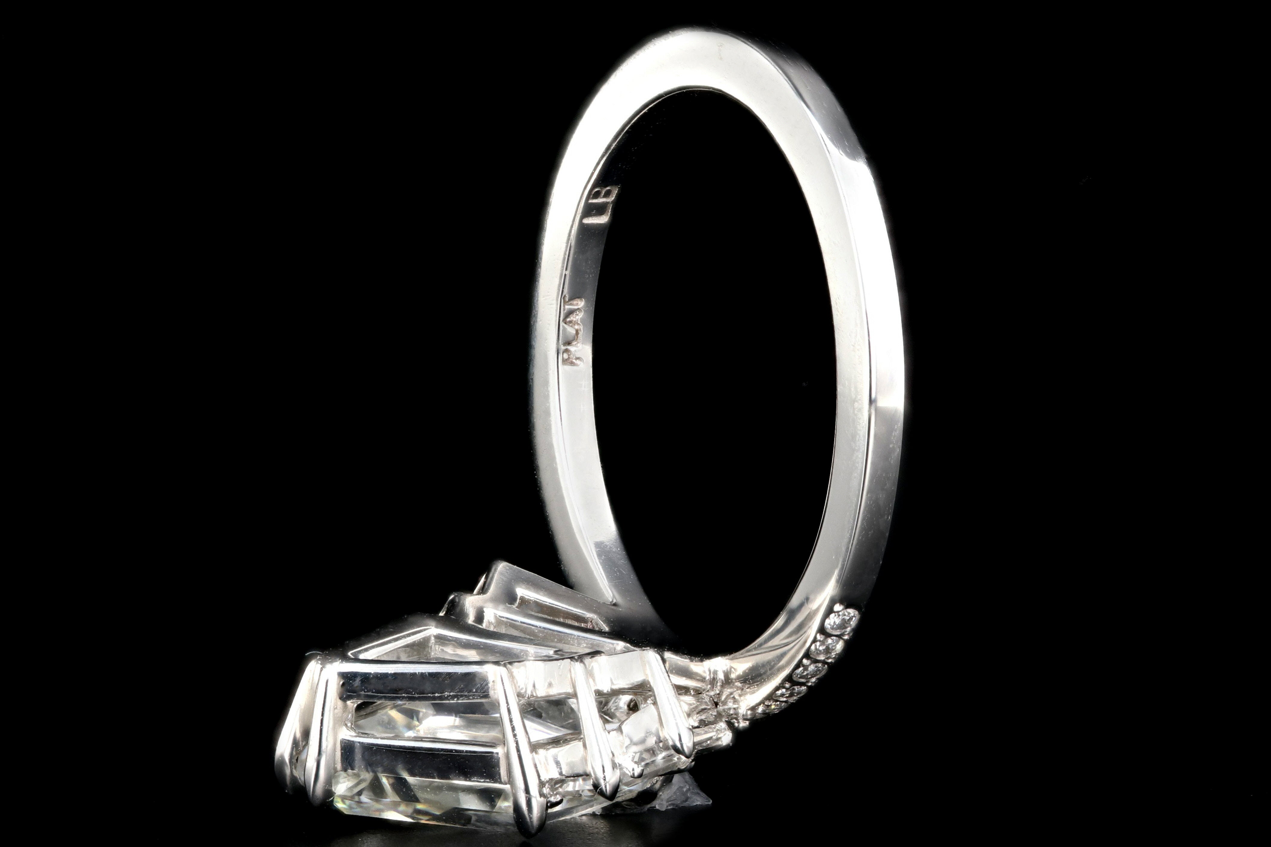 "The Gatsby" Platinum 2.49 Carat Kite/Lozenge Cut Diamond Engagement Ring - Queen May